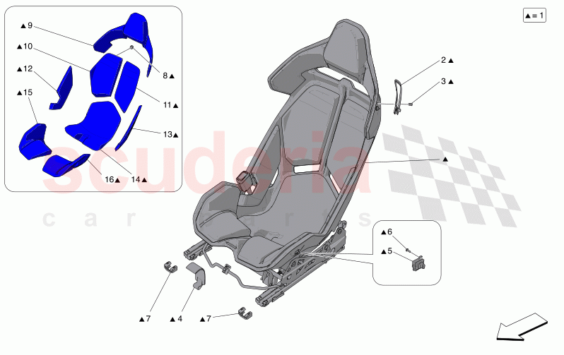 SEATS: TRIM PANELS of Maserati Maserati MC20 GT2 Stradale  Automatic 3.0 BT V6 2WD 630HP - 640HP