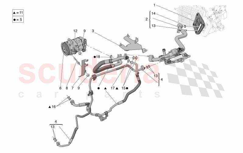 A/C UNIT: ENGINE COMPARTMENT DEVICES of Maserati Maserati Grecale GT Automatic 2.0 T4 4WD 250HP MHEV