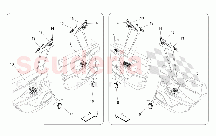 DOOR DEVICES of Maserati Maserati Levante Modena S Automatic 3.0 BT V6 4WD 430HP
