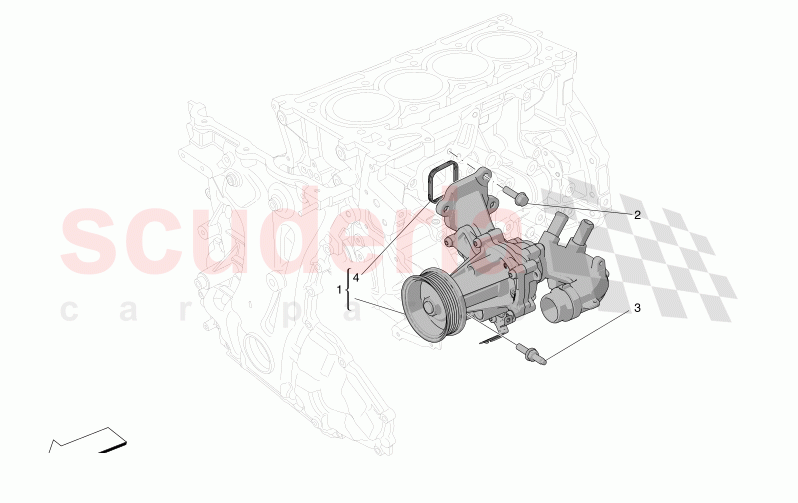 COOLING SYSTEM: WATER PUMP of Maserati Maserati Grecale Modena Automatic 2.0 T4 4WD 330HP MHEV