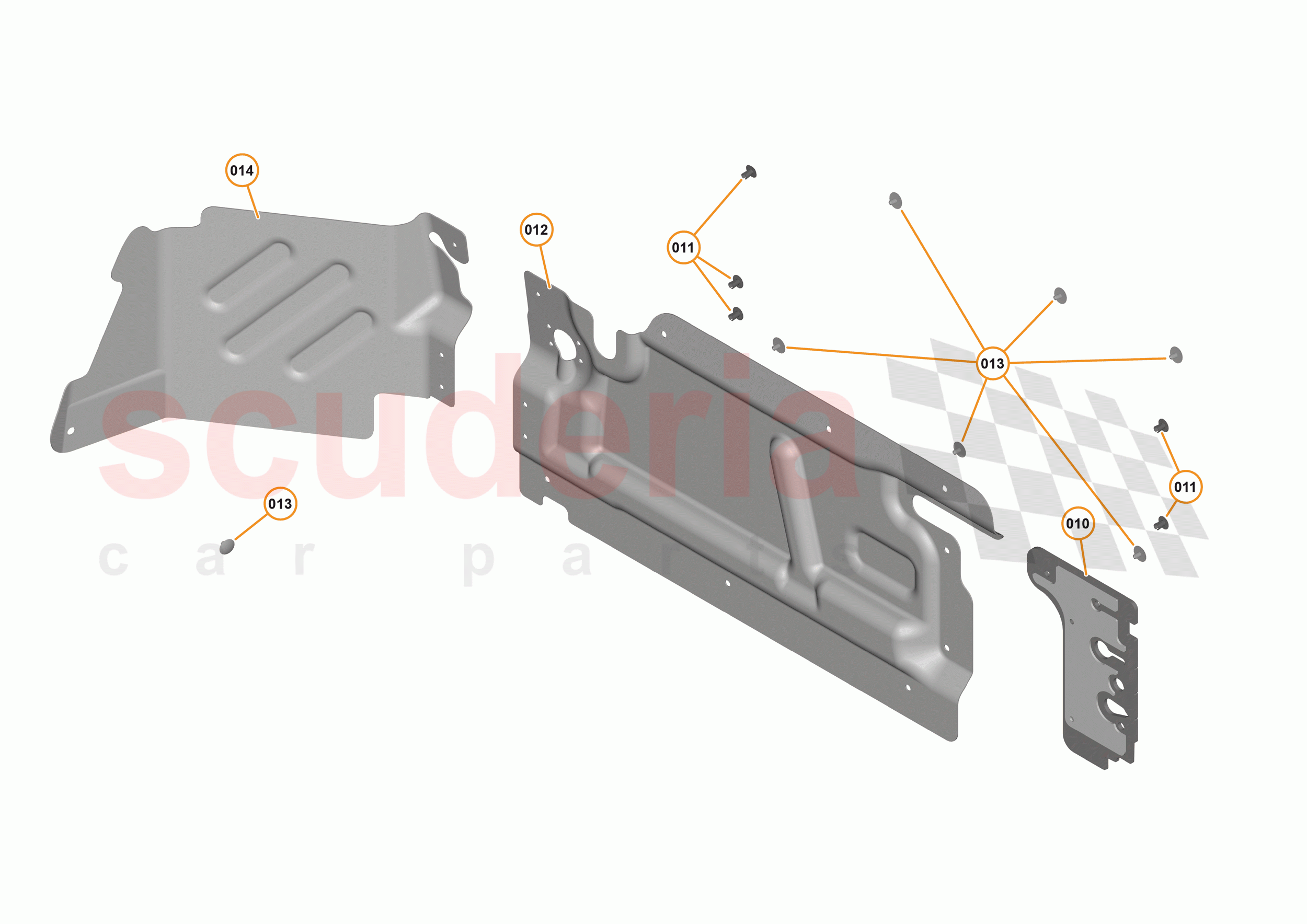 31 - HEAT INSULATION - 31.2 - HEATSHIELDS - VEHICLE MOUNTED of McLaren McLaren 540C Coupe