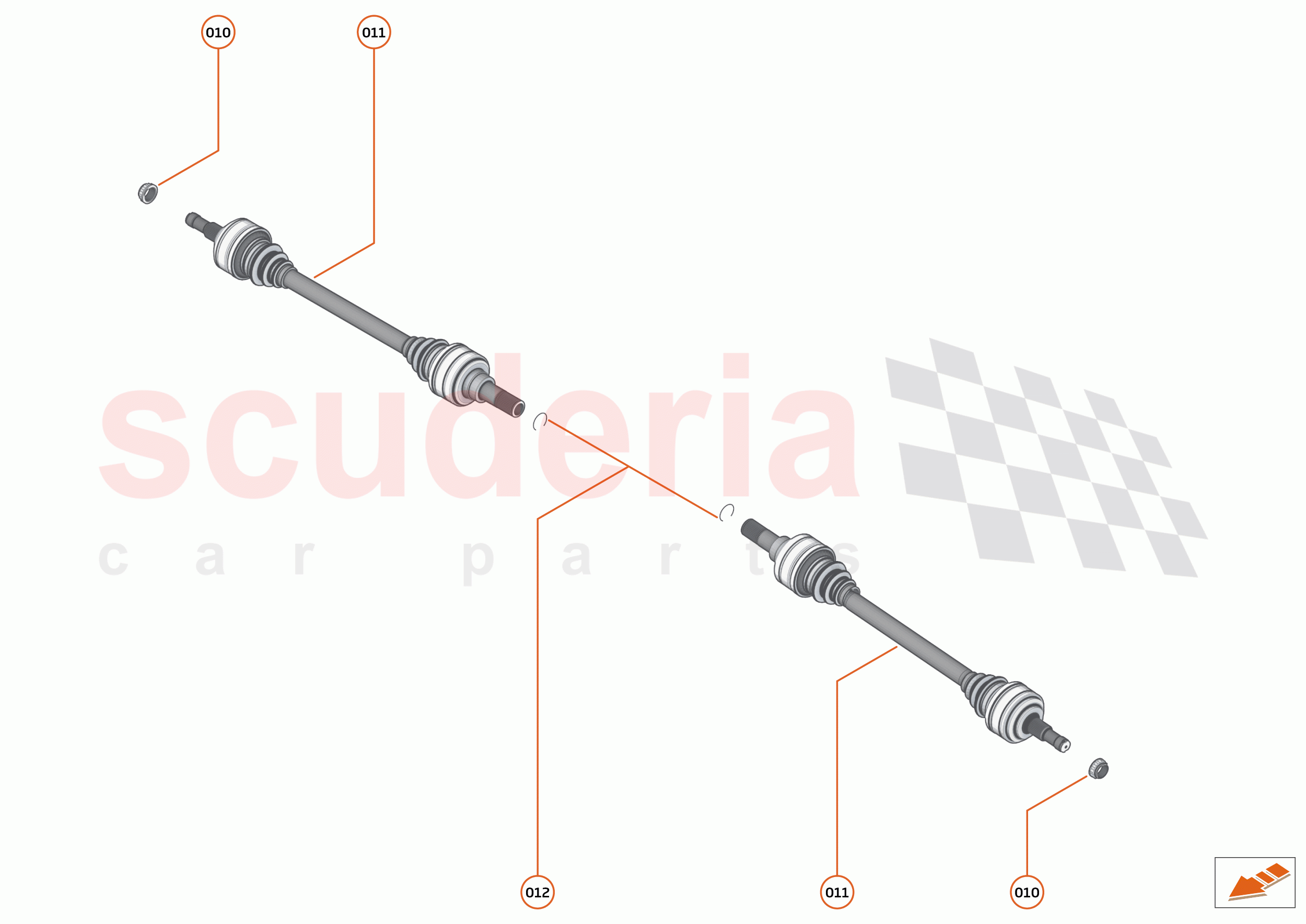 41 - DRIVESHAFTS - 41.1 - DRIVESHAFTS - REAR AXLE of McLaren McLaren 765LT