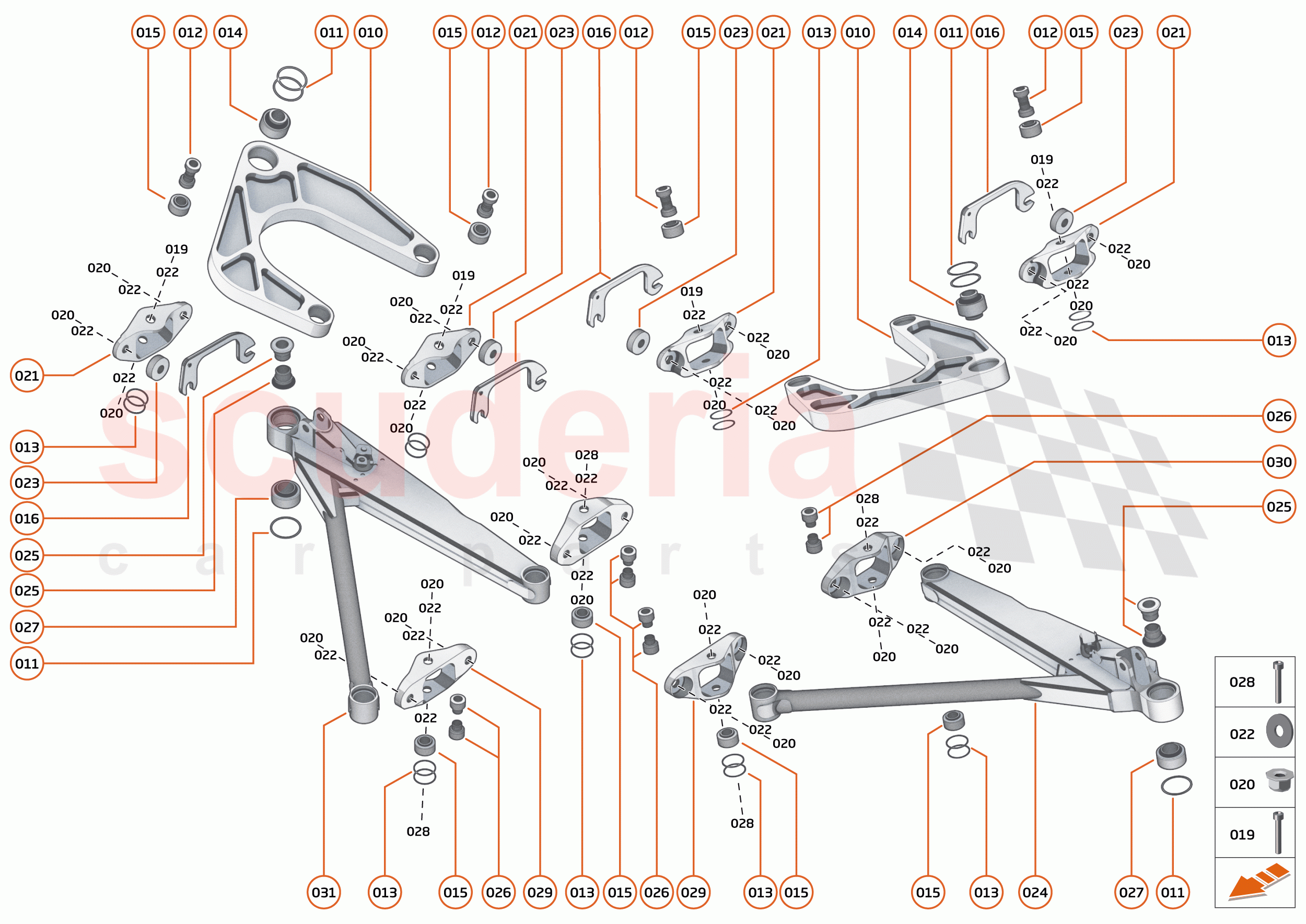 17 - SUSPENSION - 17.3 - TRANSVERSE LINKS FRONT of McLaren McLaren Senna GTR