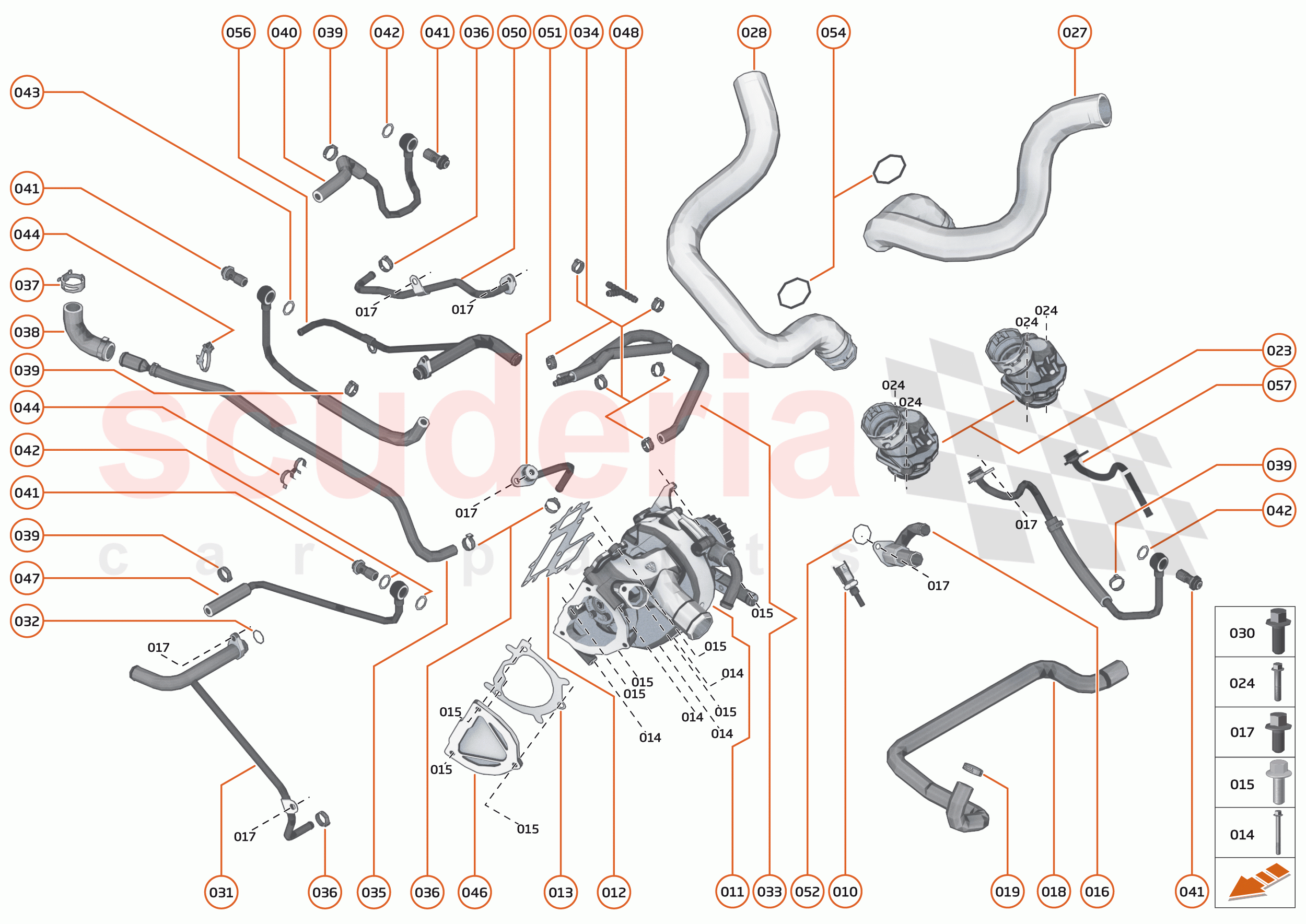 22 - ENGINE - 22.11 - ENGINE WATER PUMP & WATER CIRCUIT of McLaren McLaren Senna