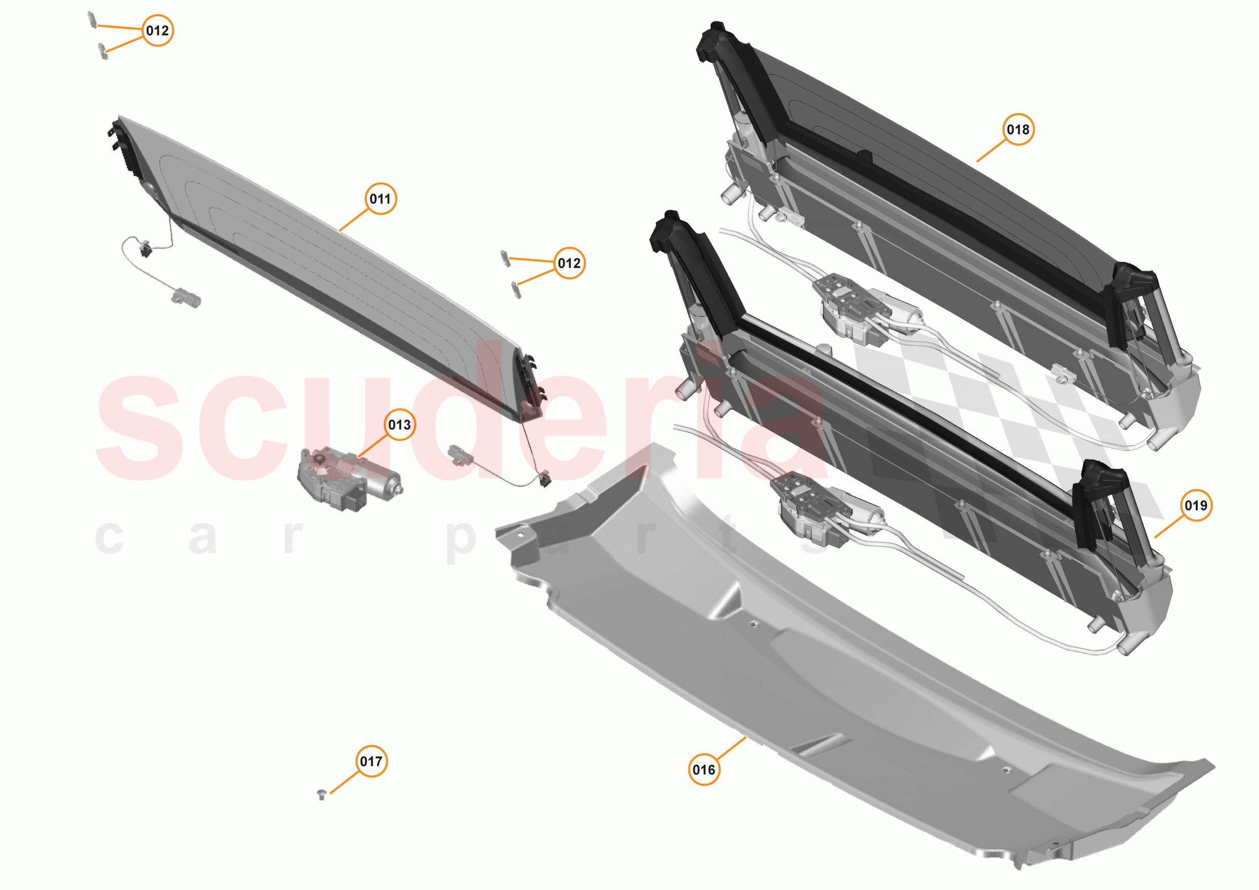 7 - OPENING ROOF SYSTEMS - 7.2 - CONVERTIBLE ROOF (RHT) - BACKLIGHT AND DRIP TRAY of McLaren McLaren 570S Spider