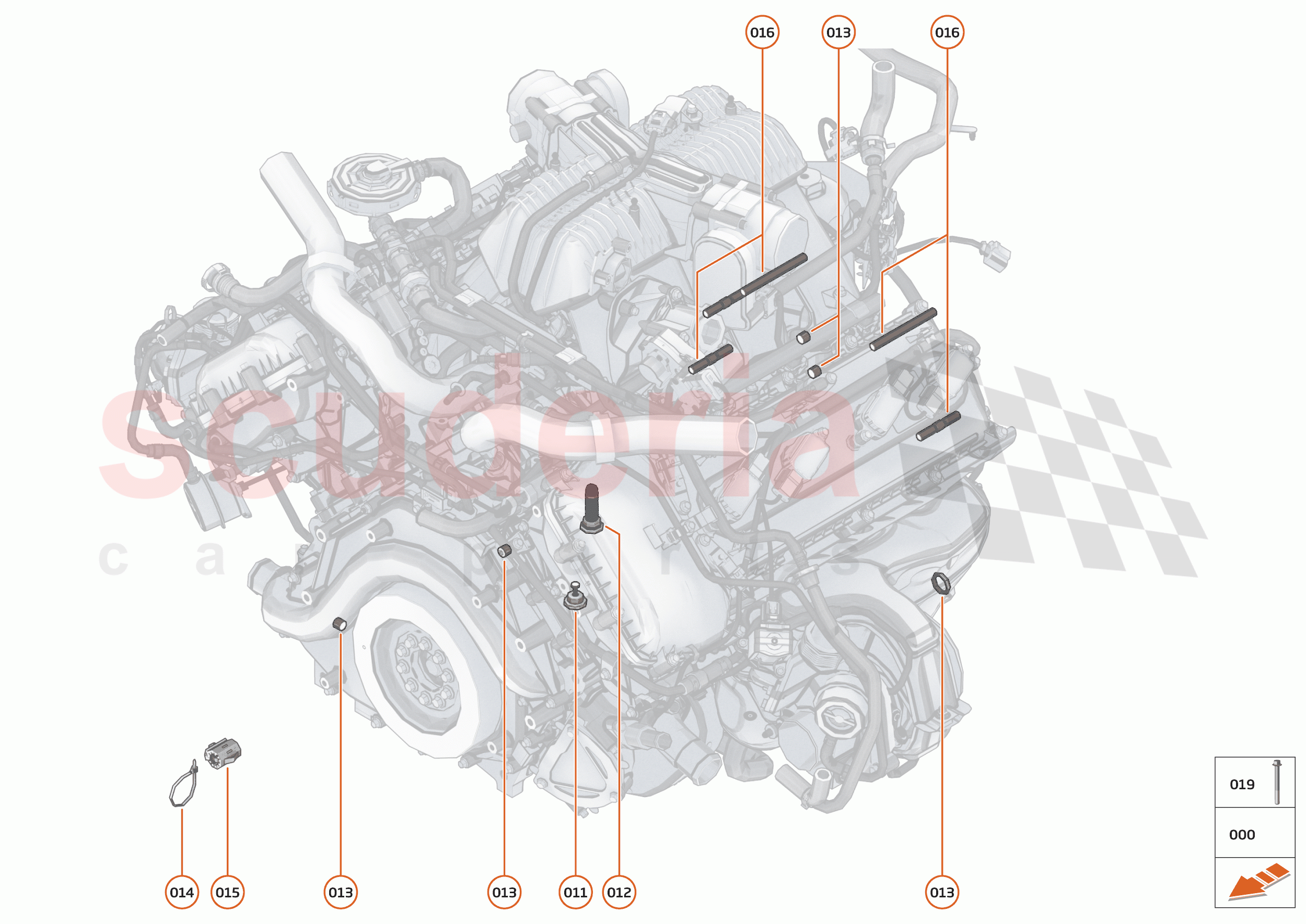 34 - ENGINE - 34.10 - POWER UNIT ASSEMBLY, SHORT BLOCK & HARDWARE of McLaren McLaren 600LT Spider