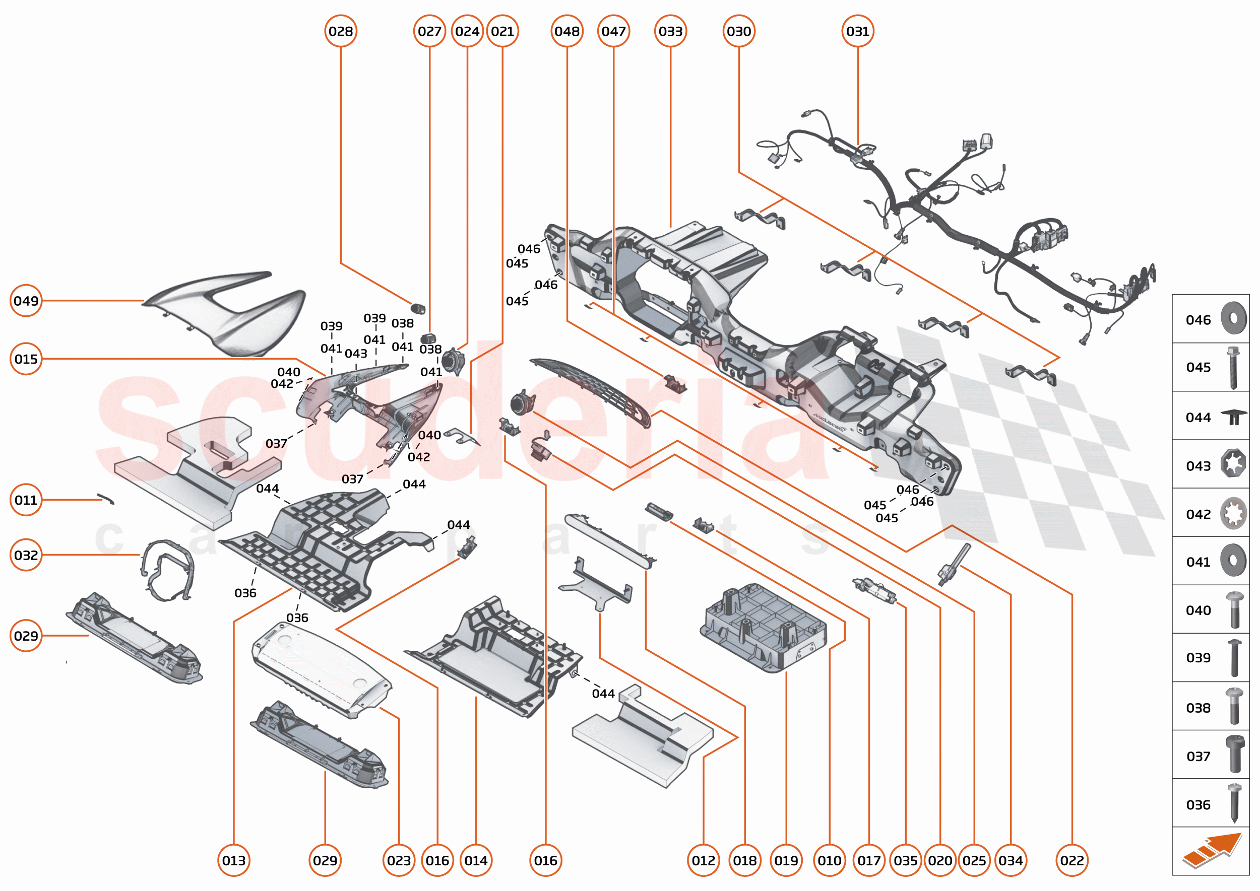 41 - INTERIOR SYSTEMS - 41.1 - ASSY FACIA - COMPONENTS & HARDWARE of McLaren McLaren GT