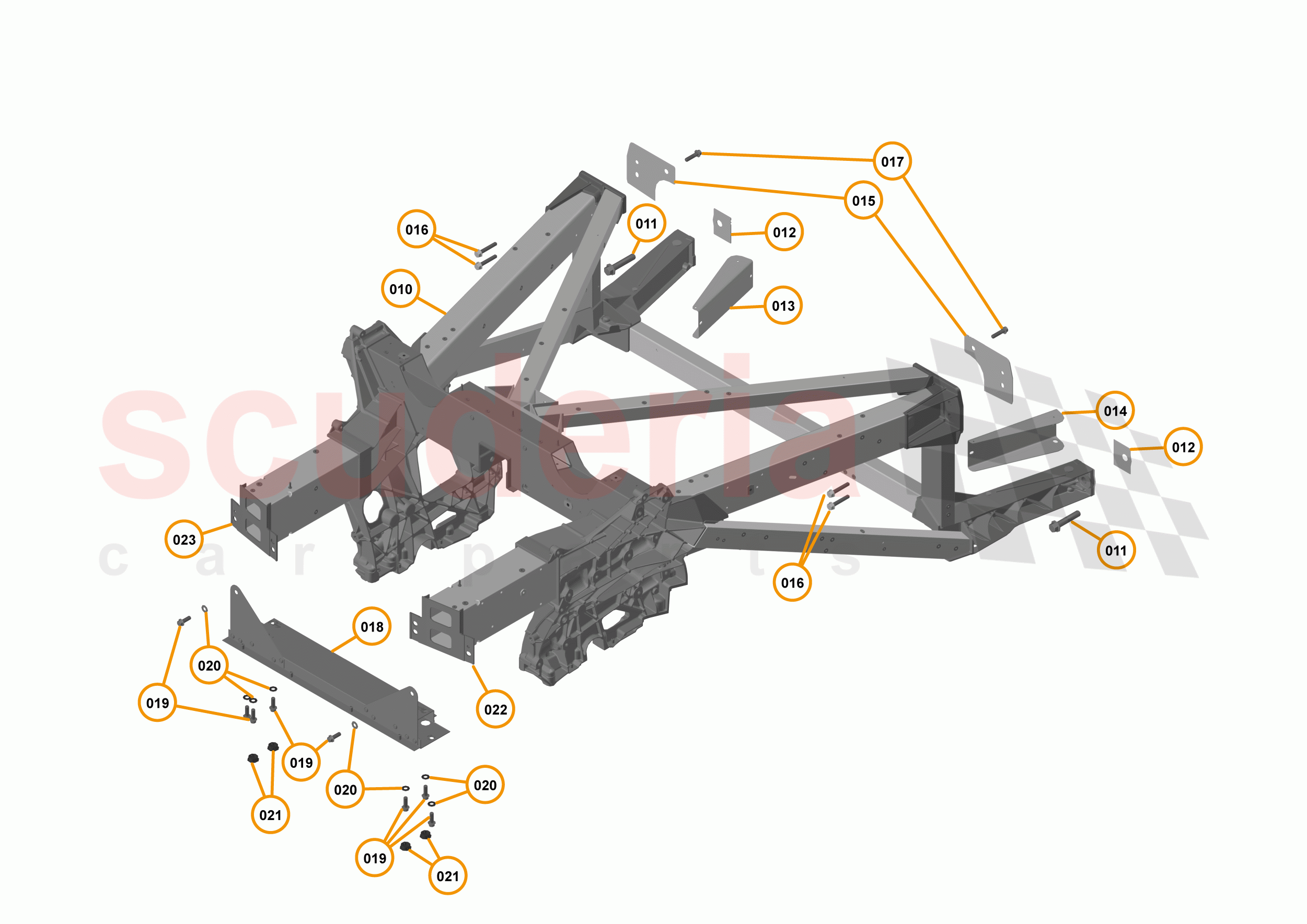 3 - REAR STRUCTURES - 3.1 - REAR FRAME of McLaren McLaren 720S Coupe
