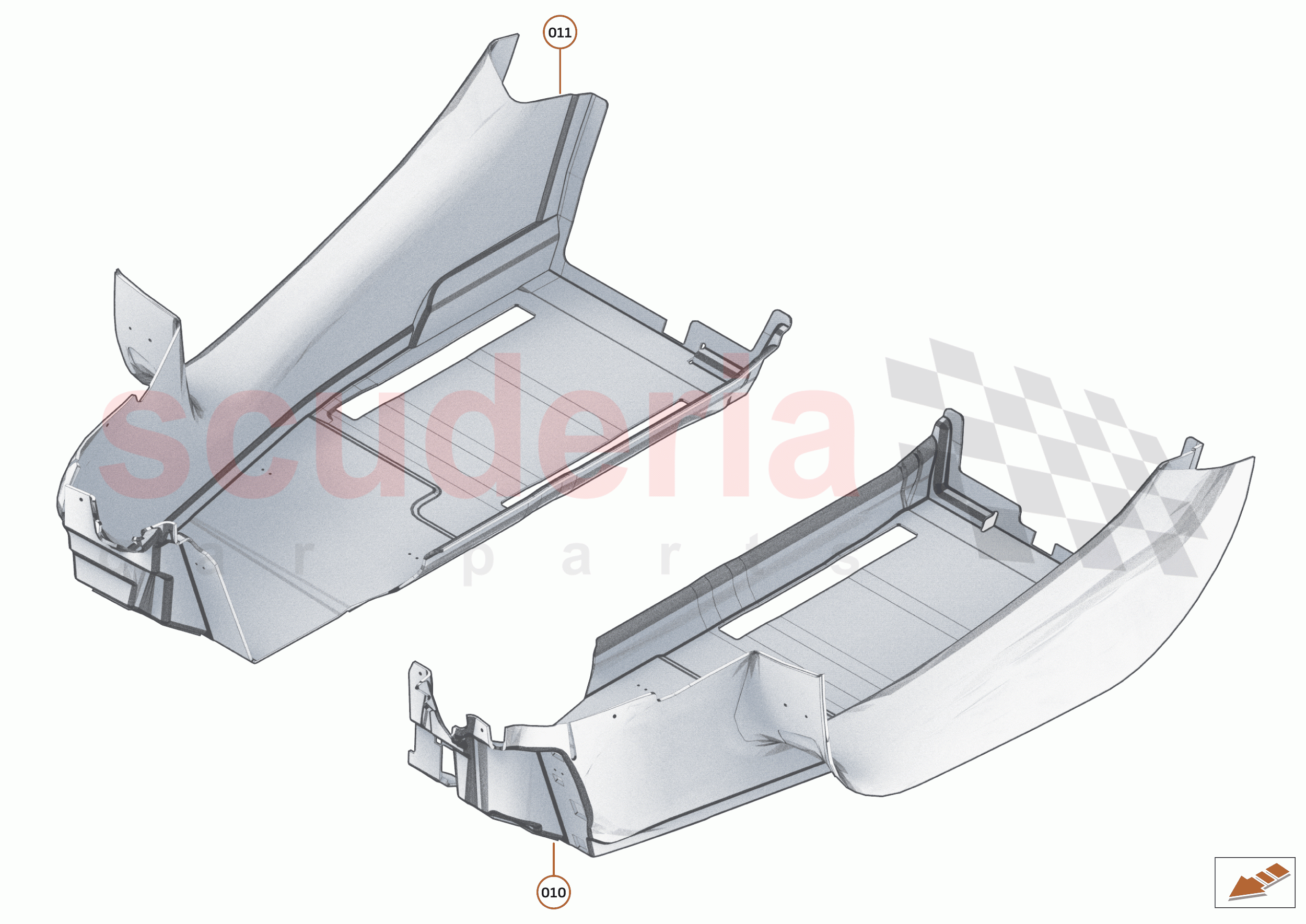 47 - INTERIOR SYSTEMS - 47.13 - LOWER & REAR TRIM - CARPETS, SILL COVERS, BULKHEAD TRIM of McLaren McLaren 720S Spider