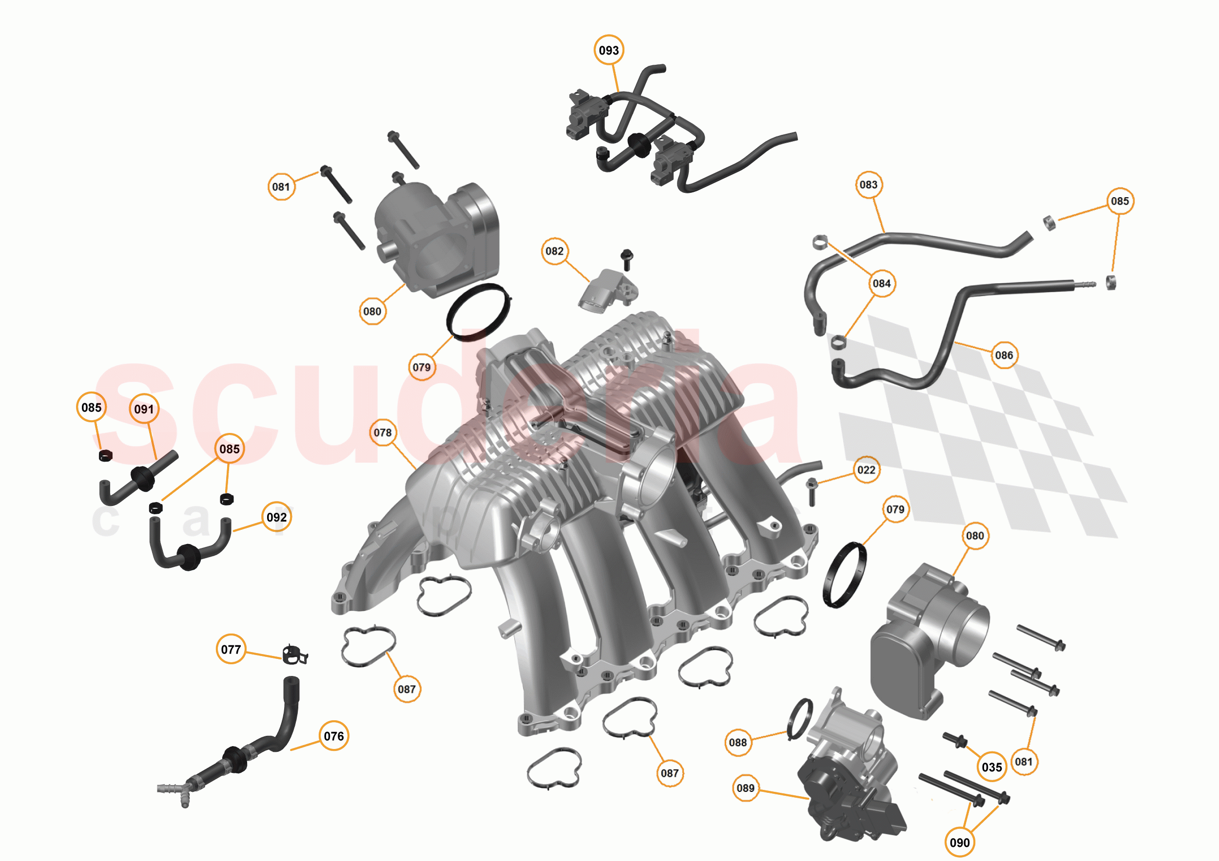 16 - F1 - POWER UNIT - 16.7 - 01 - POWER UNIT - INLET MANIFOLD of McLaren McLaren 12C Spider