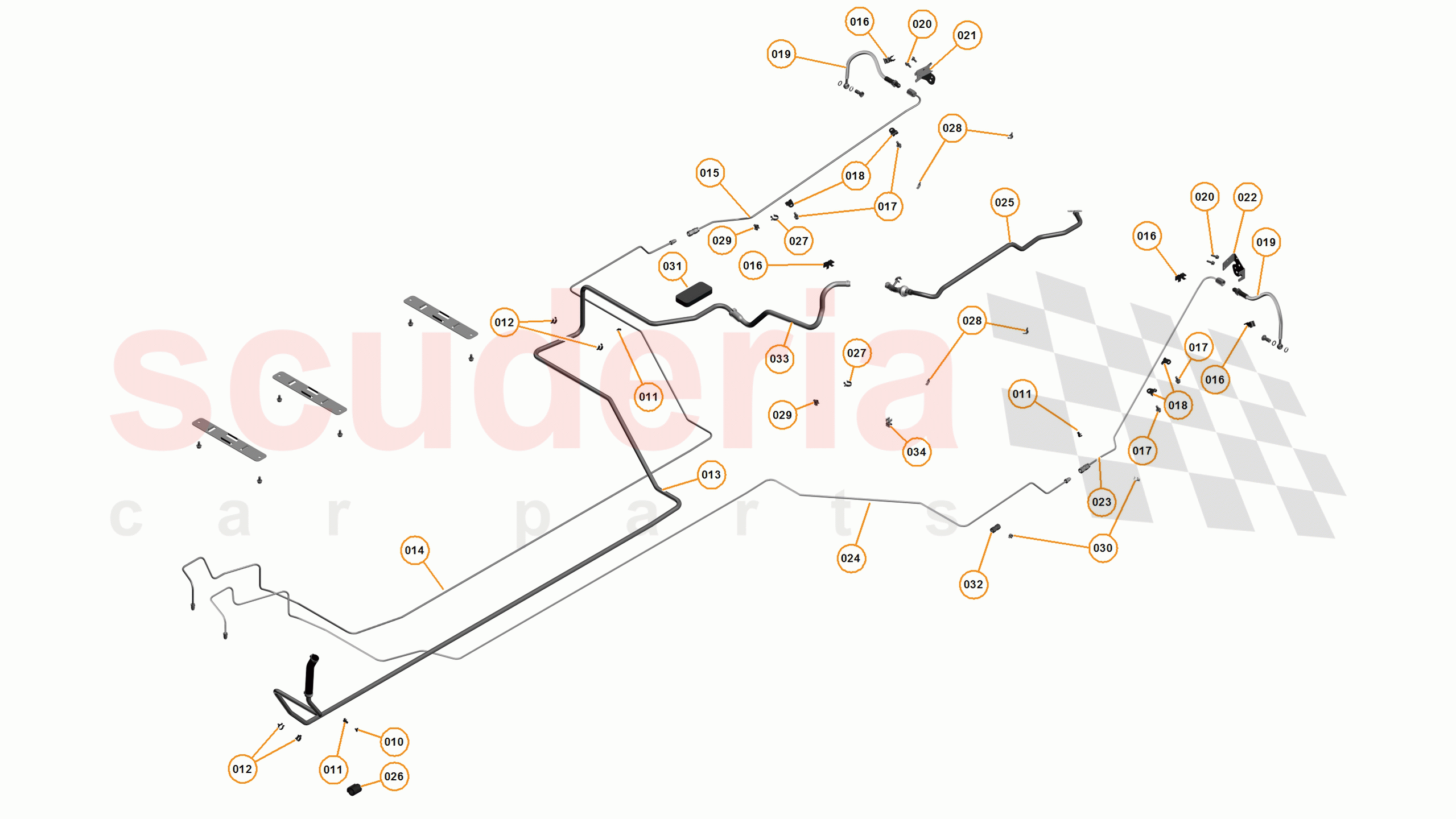 9 - C1 - BRAKE SYSTEM - 9.4 - 05 - REAR BRAKE PIPES of McLaren McLaren 12C Coupe