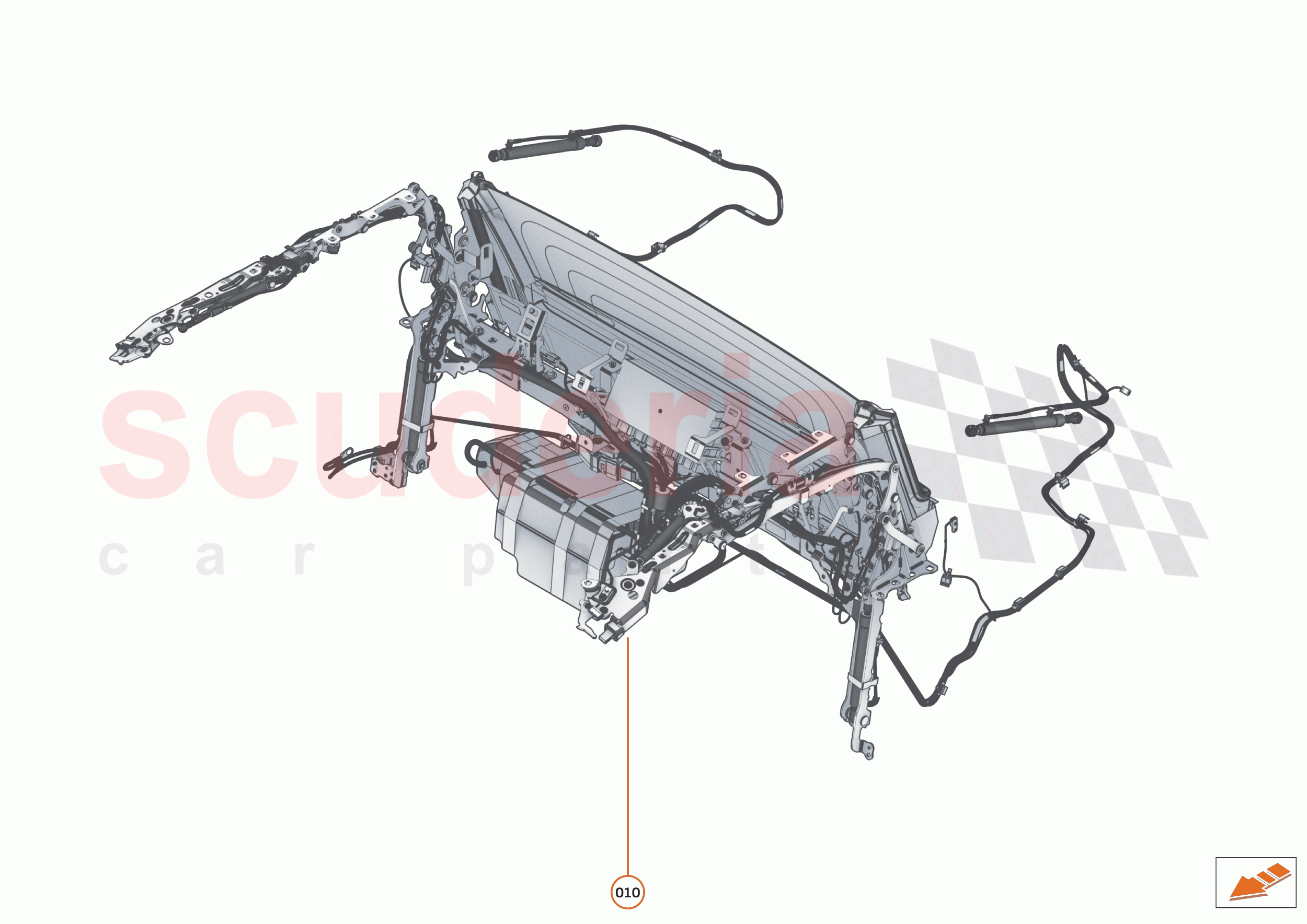 8 - OPENING ROOF SYSTEMS - 8.8 - CONVERTIBLE ROOF ASSEMBLY AND KINEMATIC of McLaren McLaren 600LT Spider