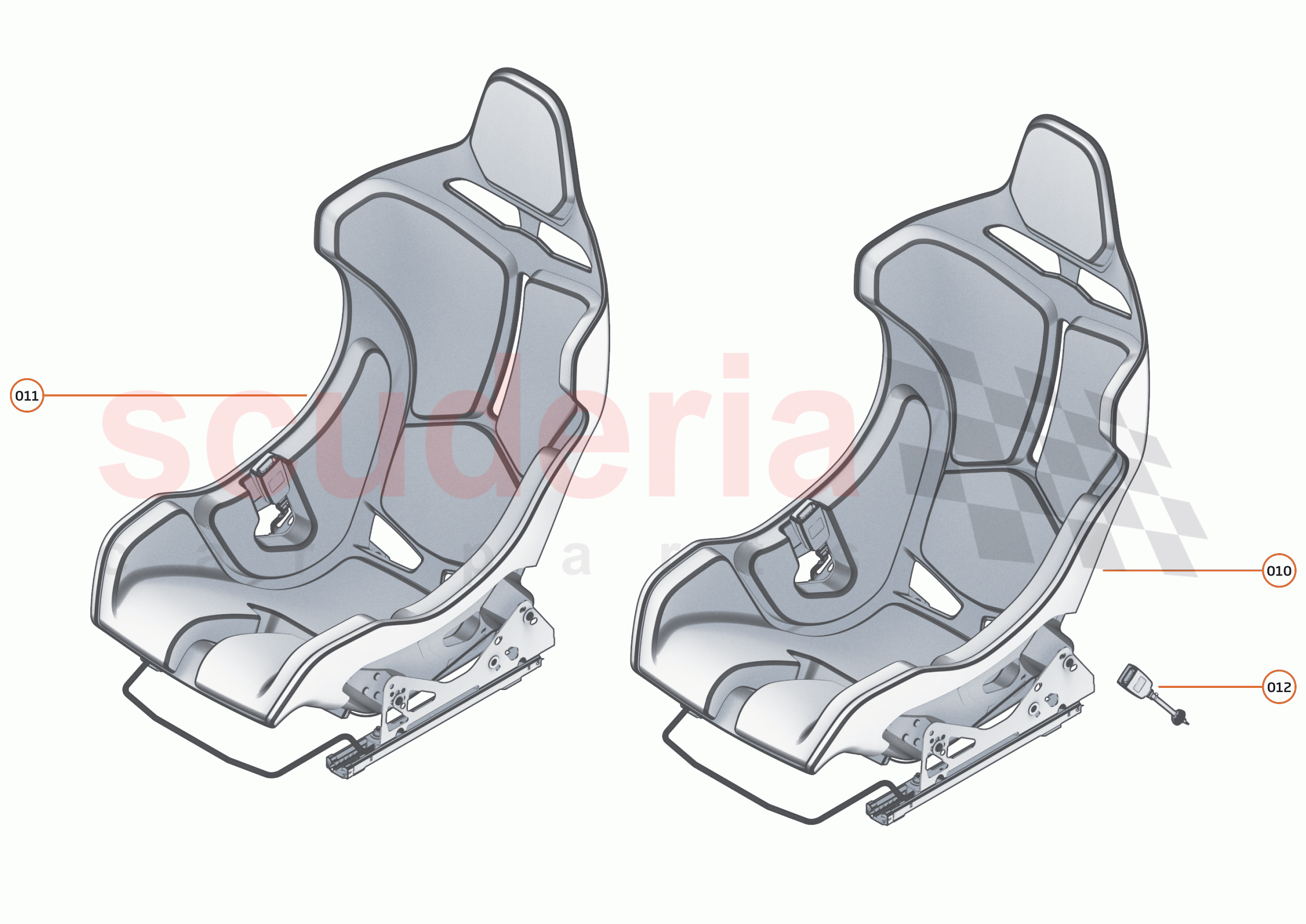 42 - INTERIOR SYSTEMS - 42.12 - SEAT ASSY - RHD - ADJUSTABLE of McLaren McLaren Senna