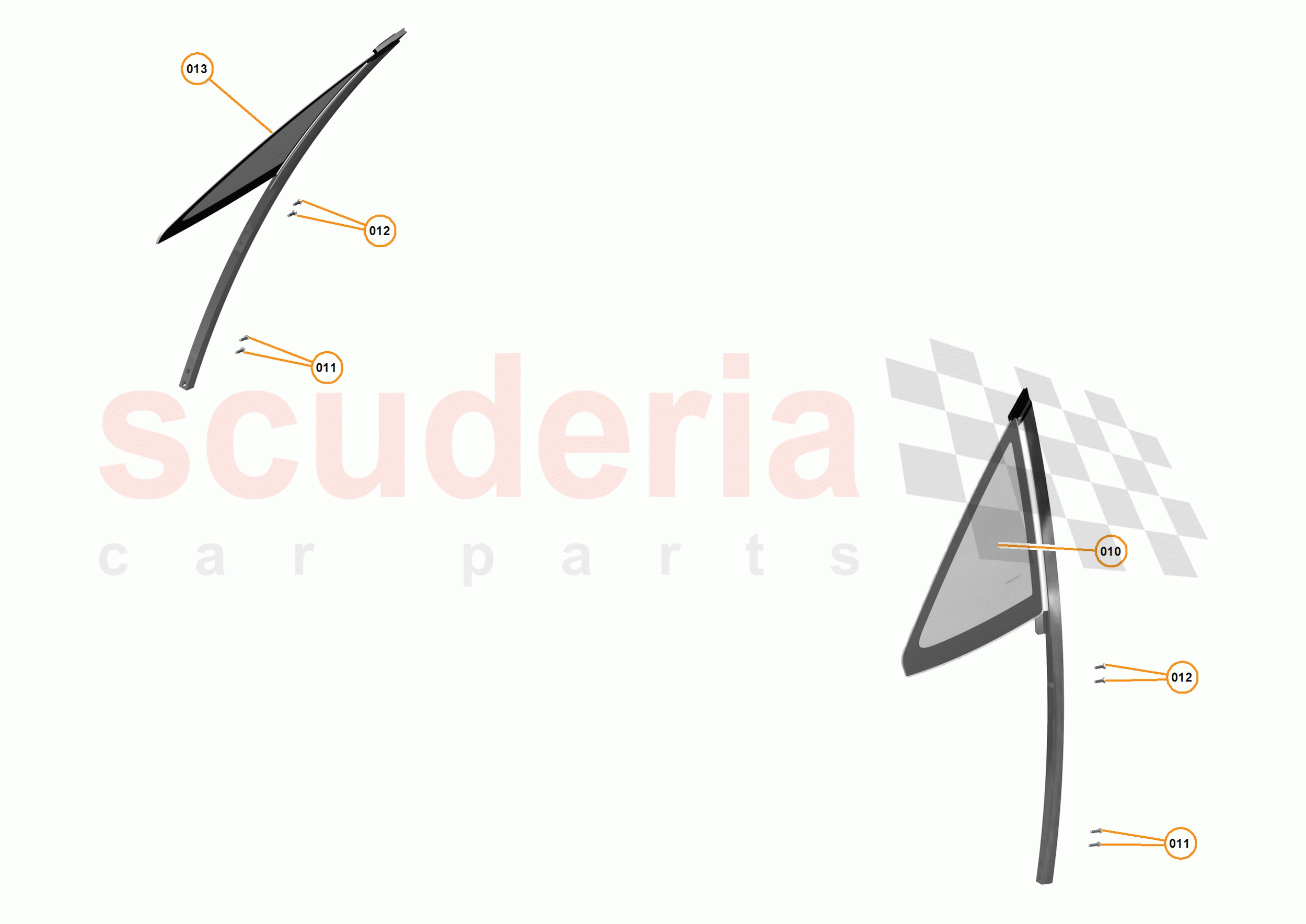 7 - GLAZING - CLOSURES AND DYNAMIC - 7.1 - DOOR GLAZING - FIXED of McLaren McLaren P1 Coupe