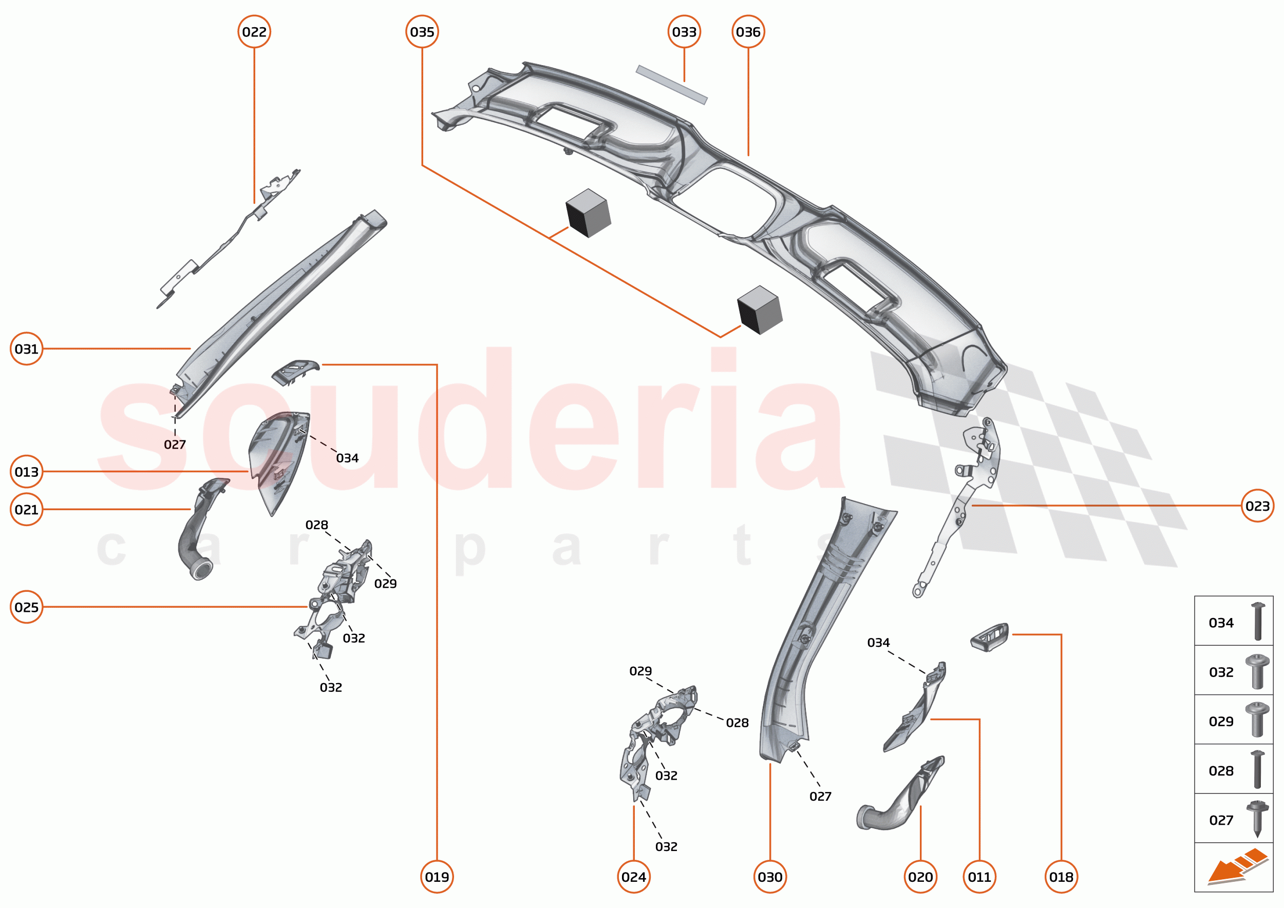 49 - INTERIOR SYSTEMS - 49.10 - UPPER TRIM of McLaren McLaren 750S Spider