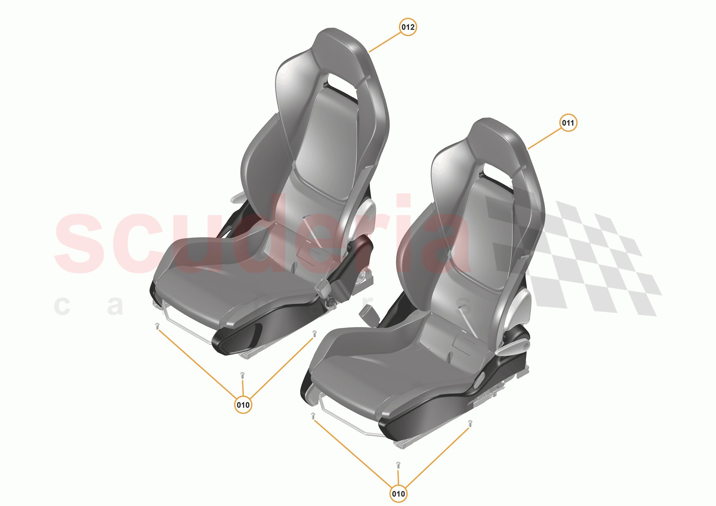 47 - INTERIOR SYSTEMS - 47.15 - SEAT ASSEMBLY - HYBRID/MANUAL of McLaren McLaren 540C Coupe