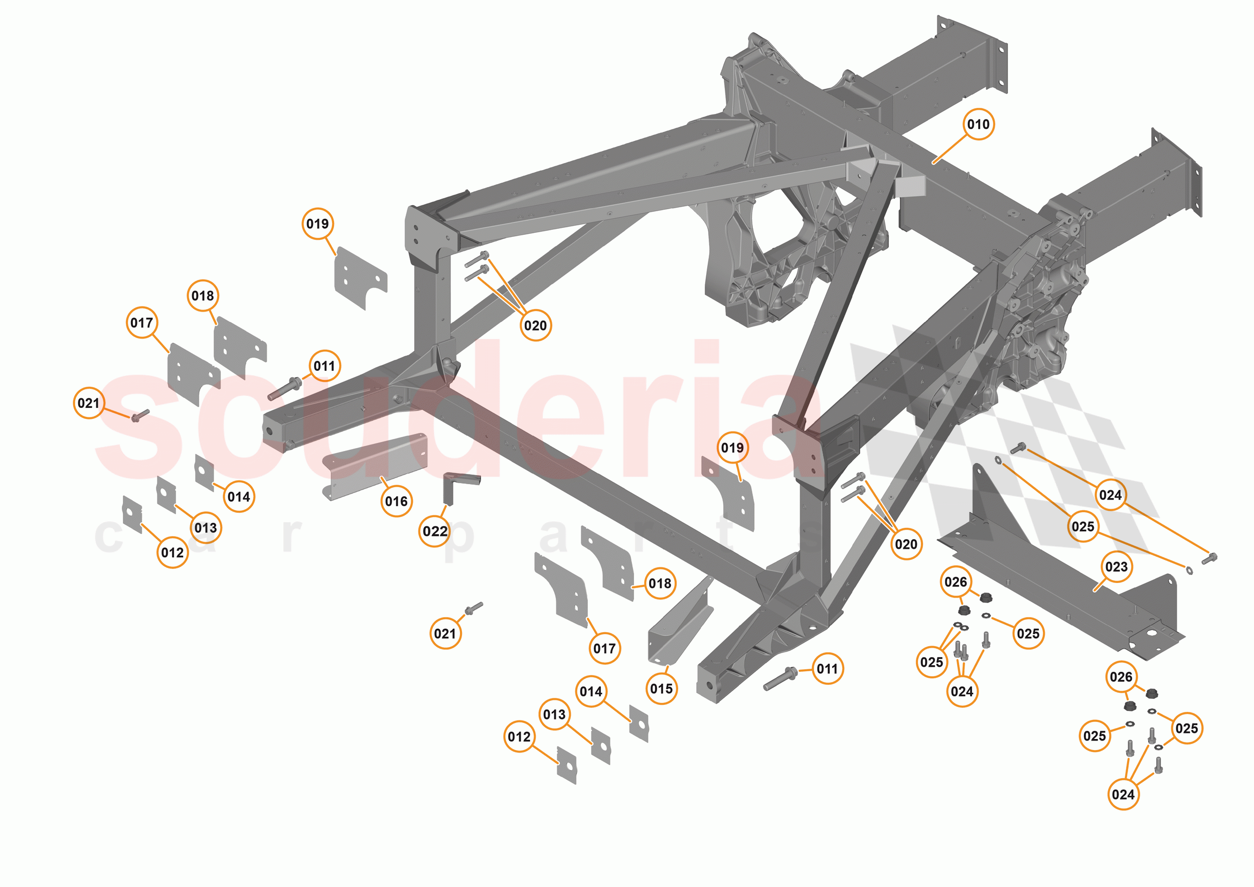 3 - REAR STRUCTURES - 3.1 - REAR FRAME of McLaren McLaren 570S Spider