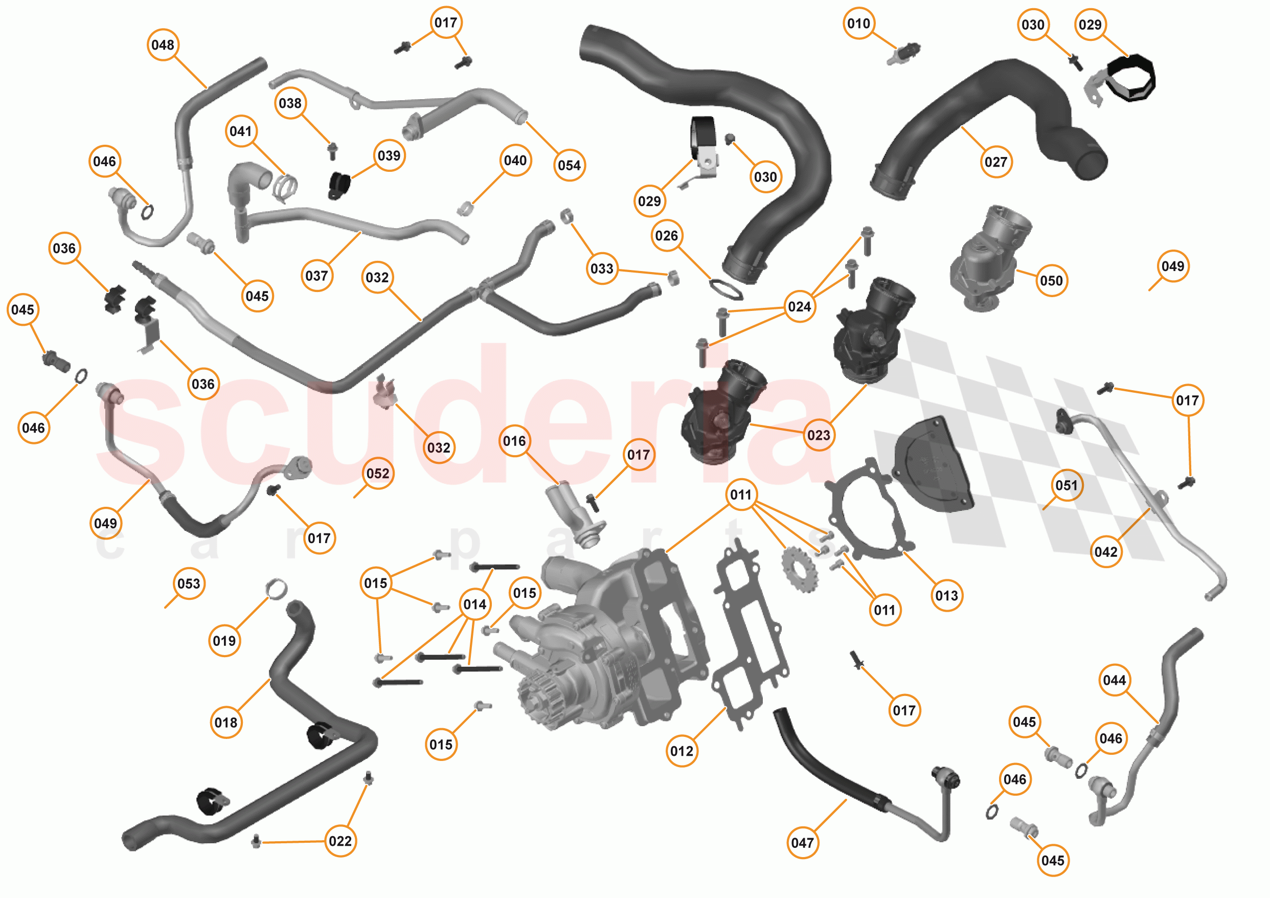 33 - ENGINE - 33.11 - ENGINE WATER PUMP & WATER CIRCUIT of McLaren McLaren 720S Spider