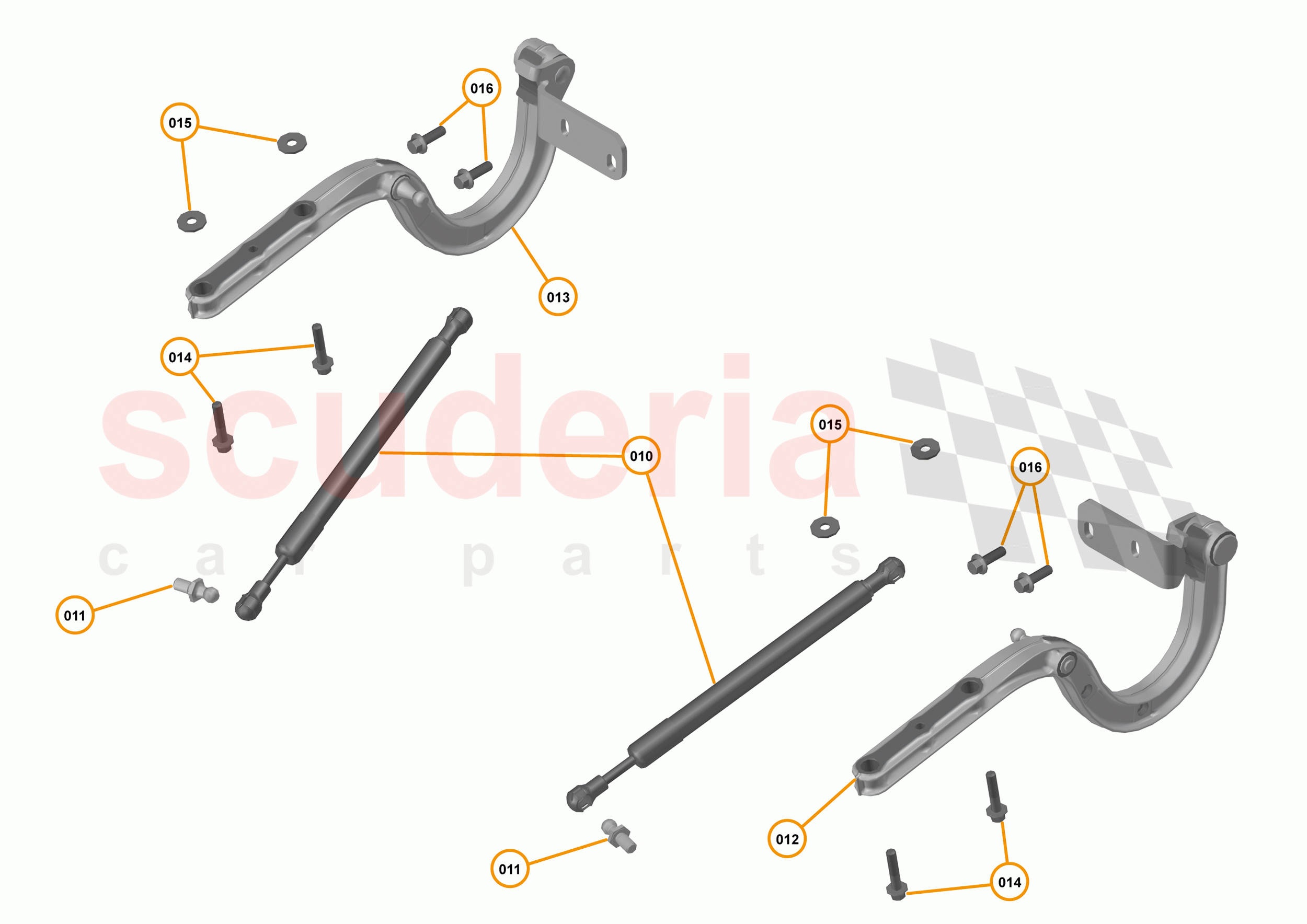 7 - CLOSURES - 7.2 - BONNET HINGE of McLaren McLaren 720S Coupe