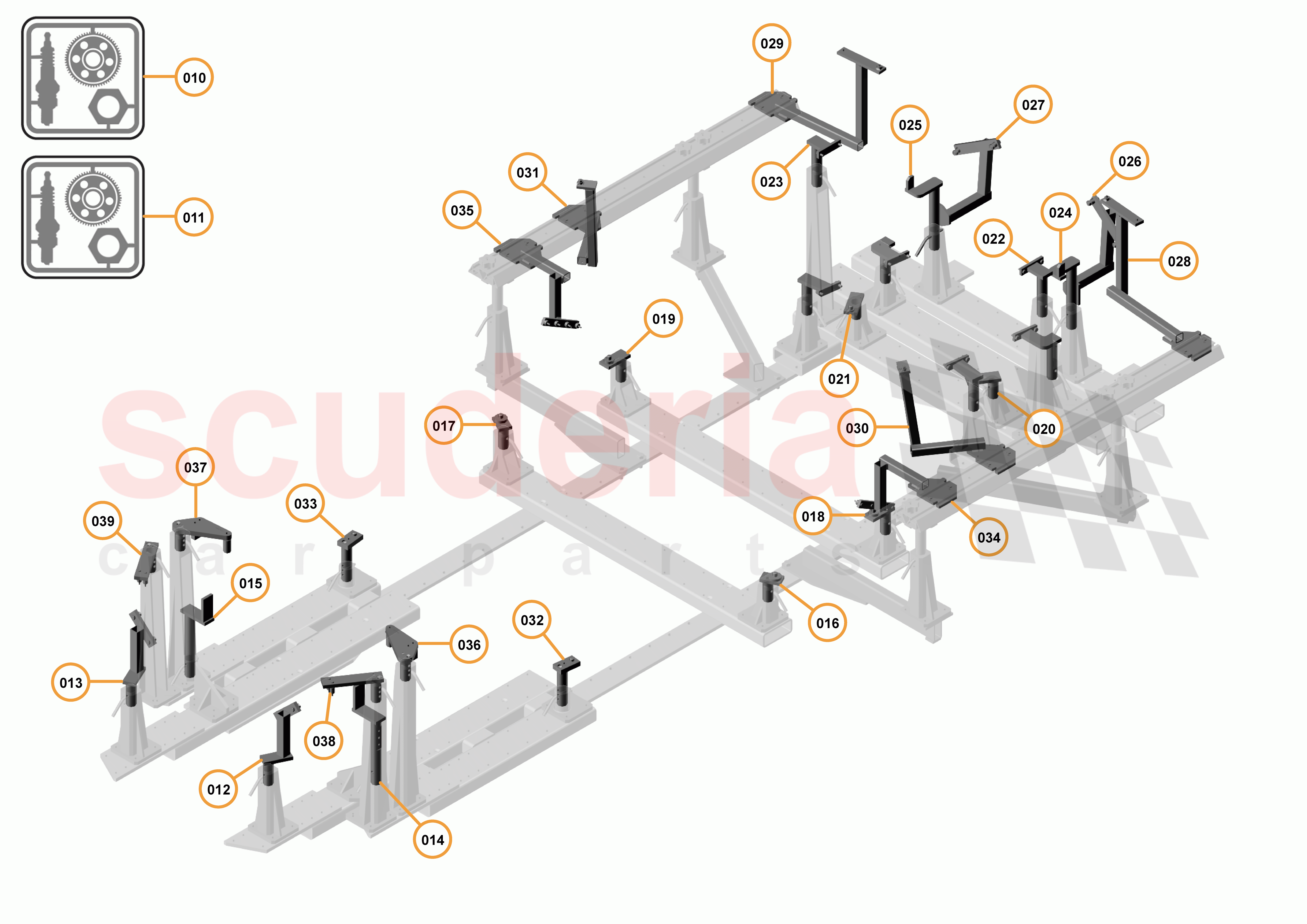 51 - TOOLS - 51.5 - CELETTE BRACKETS of McLaren McLaren 540C Coupe