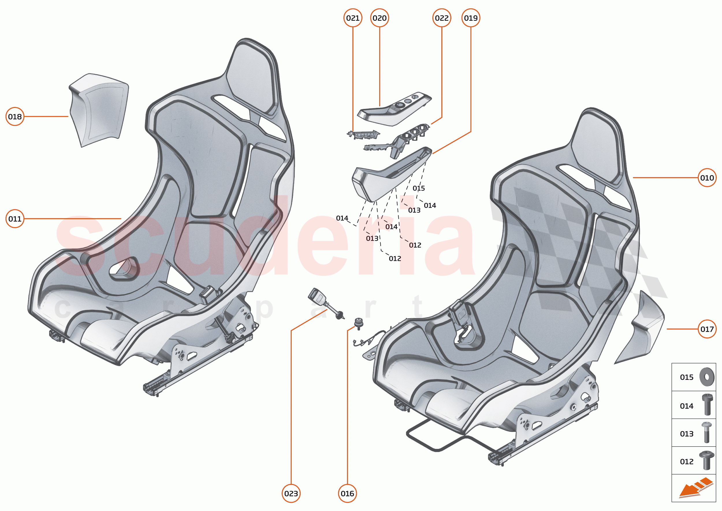 42 - INTERIOR SYSTEMS - 42.7 - SEAT ASSY - LHD of McLaren McLaren Senna