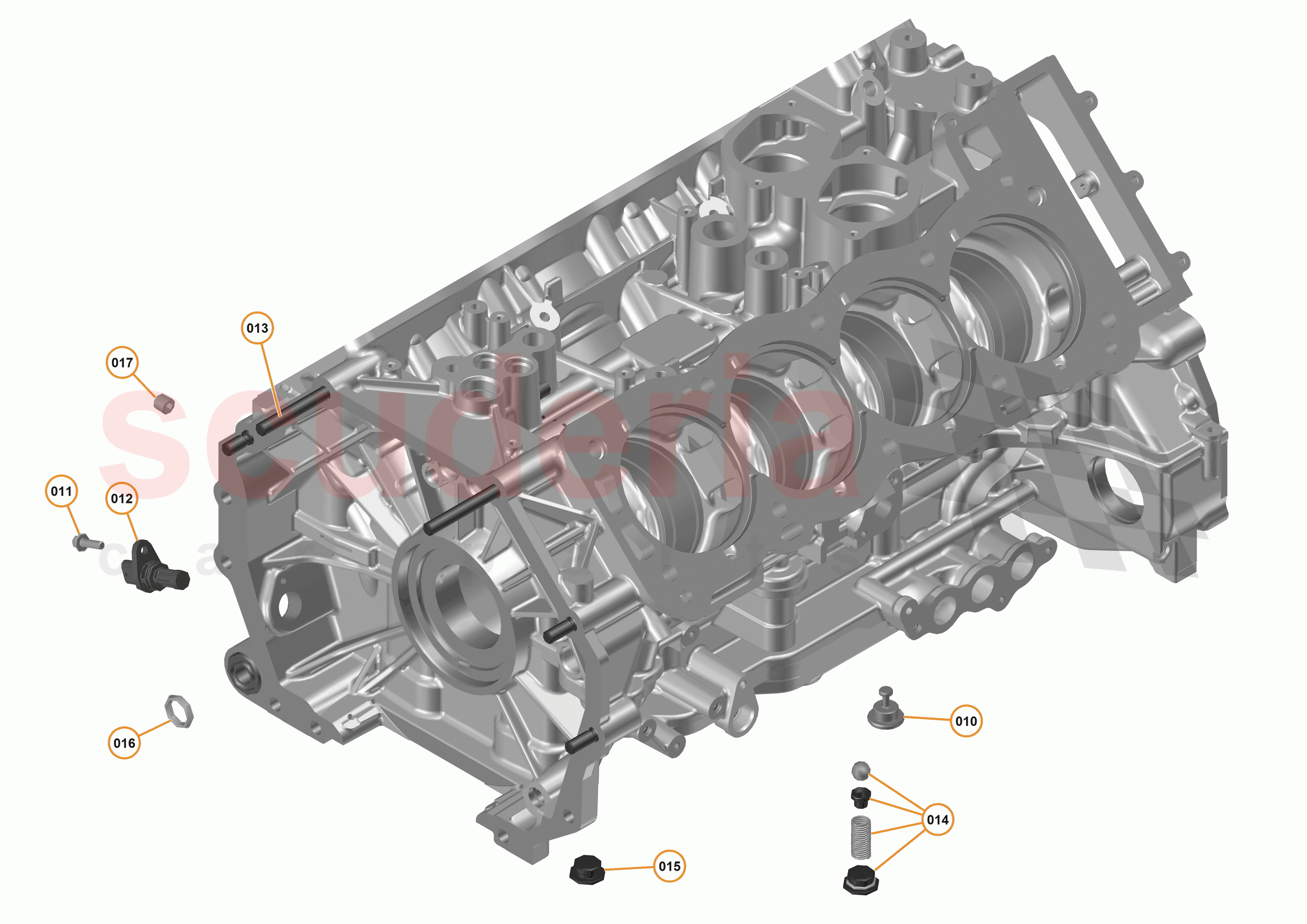 16 - F1 - POWER UNIT - 16.9 - 01 - POWER UNIT - CRANK POSITION + TRANSMISSION STUDS of McLaren McLaren 675LT Spider
