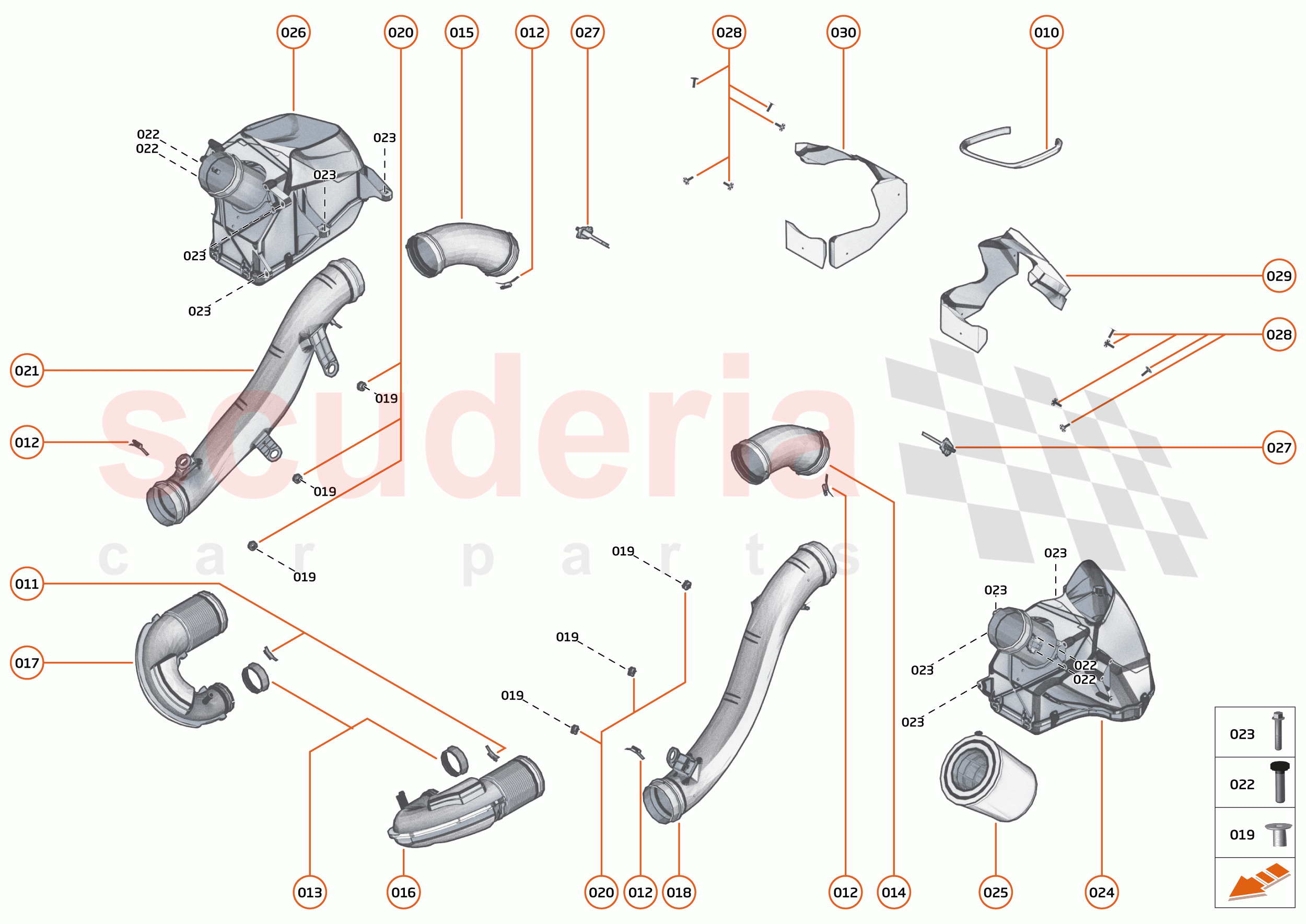 34 - ENGINE AIR SYSTEMS - 34.1 - AIR INTAKE LOW PRESSURE SYSTEM of McLaren McLaren 720S Spider