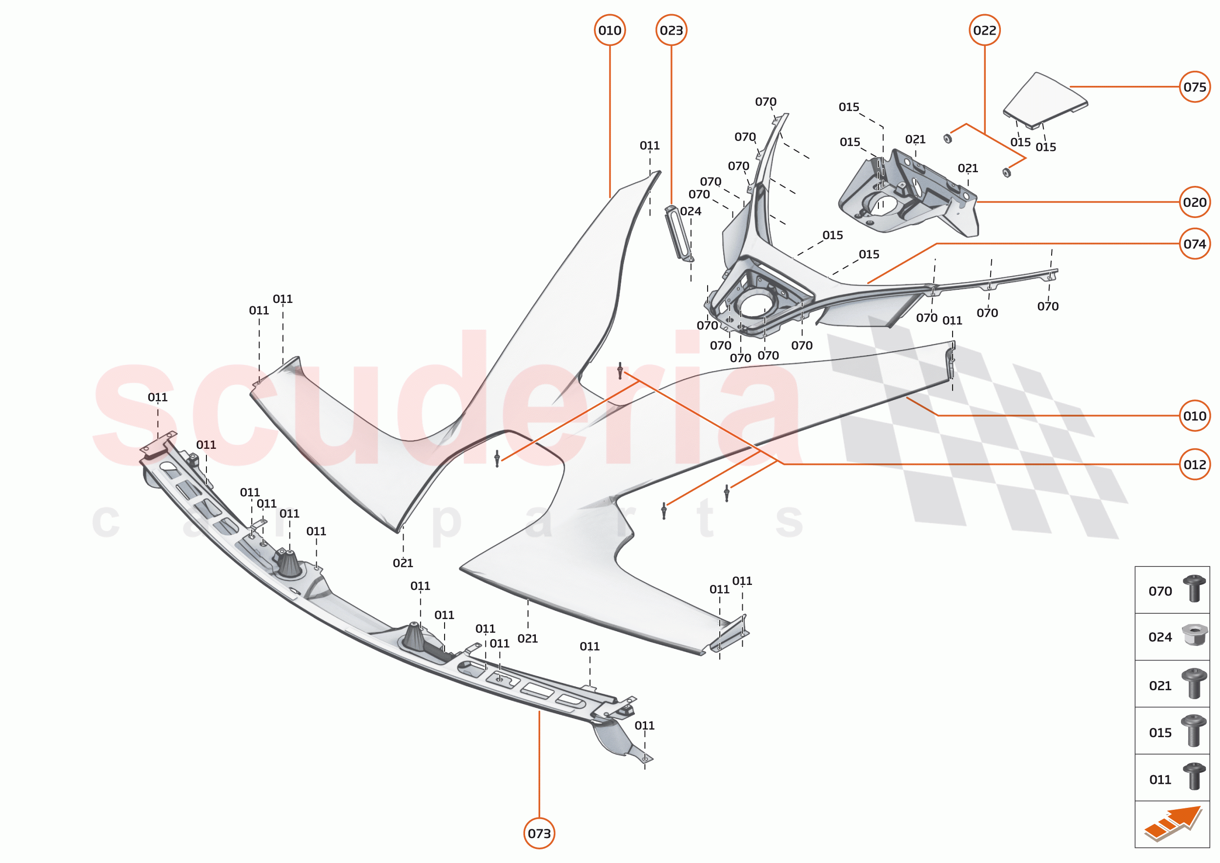 6 - PANELS - 6.7 - REAR PANELS - CENTRE of McLaren McLaren Senna