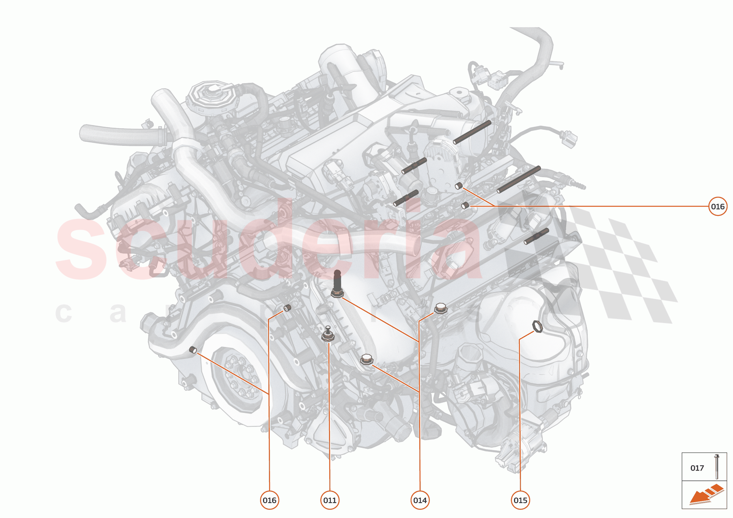 33 - ENGINE - 33.10 - POWER UNIT ASSEMBLY & CYLINDER BLOCK HARDWARE of McLaren McLaren 720S Spider