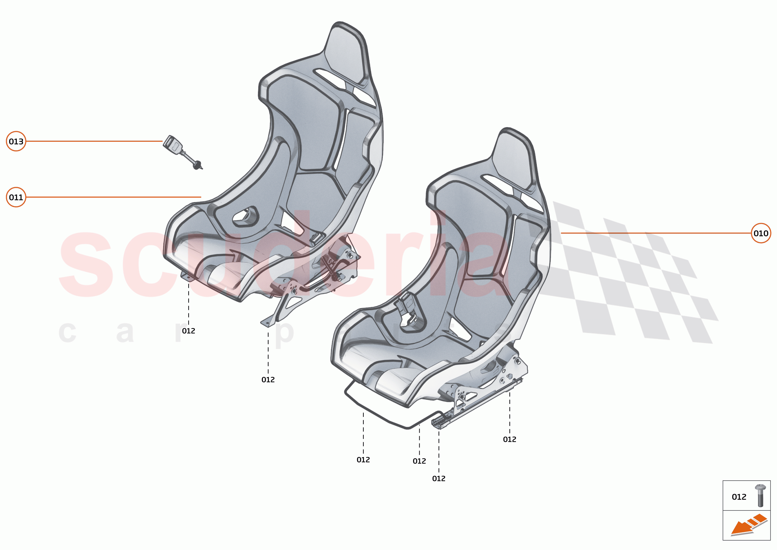 48 - INTERIOR SYSTEMS - 48.12 - SEAT ASSY - RACE SEAT of McLaren McLaren 600LT Spider