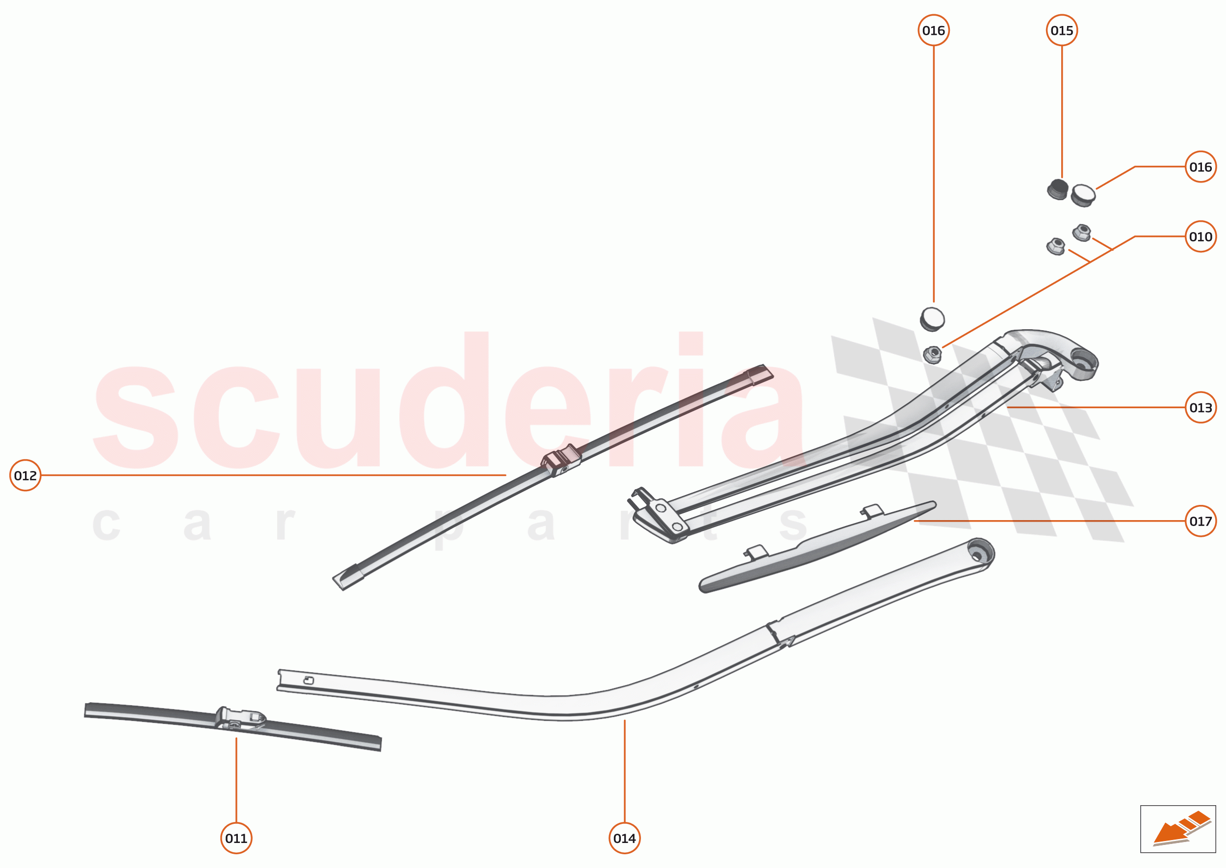 14 - WIPERS AND WASHER SYSTEM - 14.2 - WINDSCREEN WIPER ARMS of McLaren McLaren Senna
