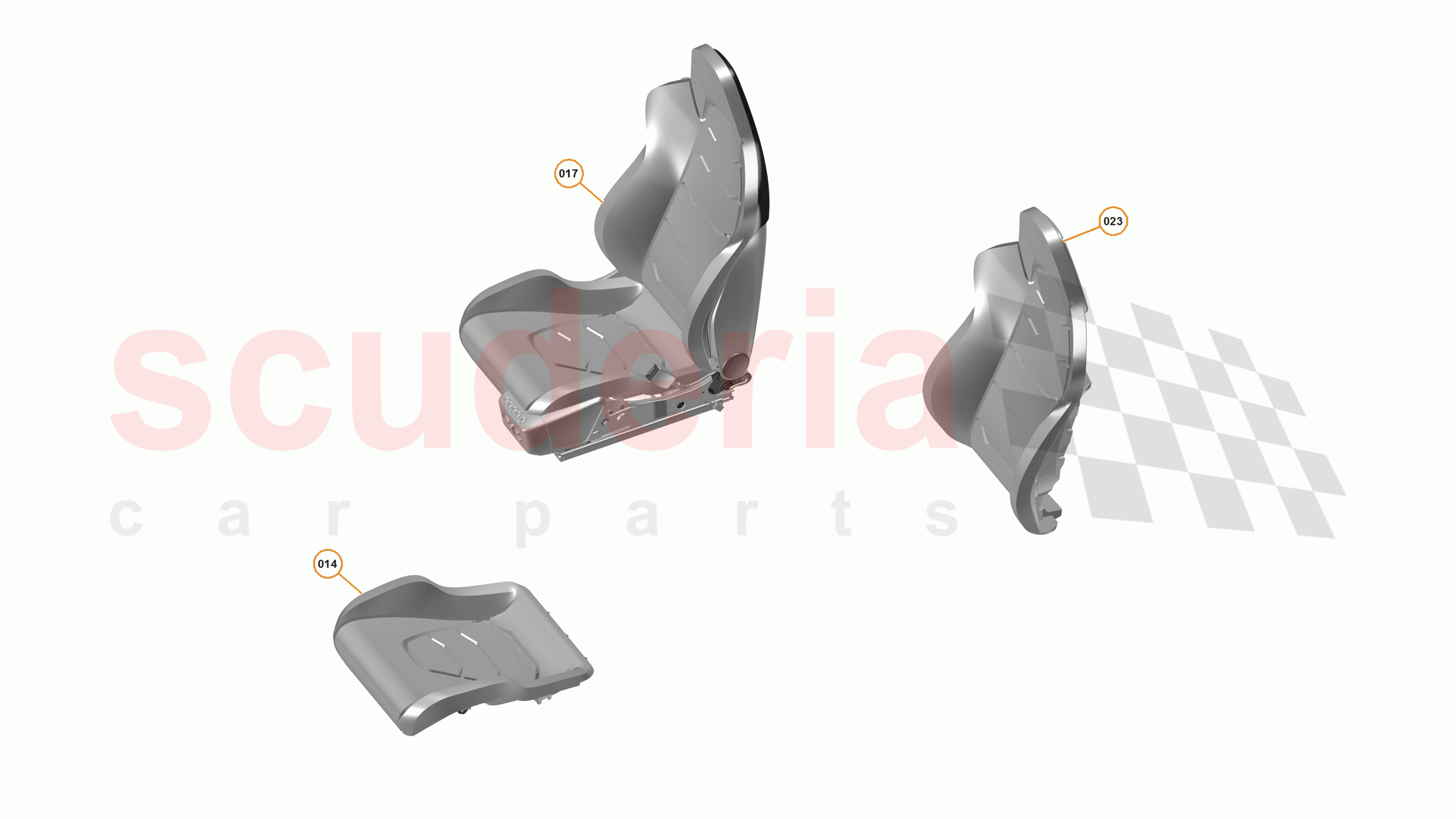 29 - N3 - SEAT ASSEMBLY - 29.2 - 01 - SEAT ASSEMBLY - ALCANTARA - ELECTRIC of McLaren McLaren 625C Spider