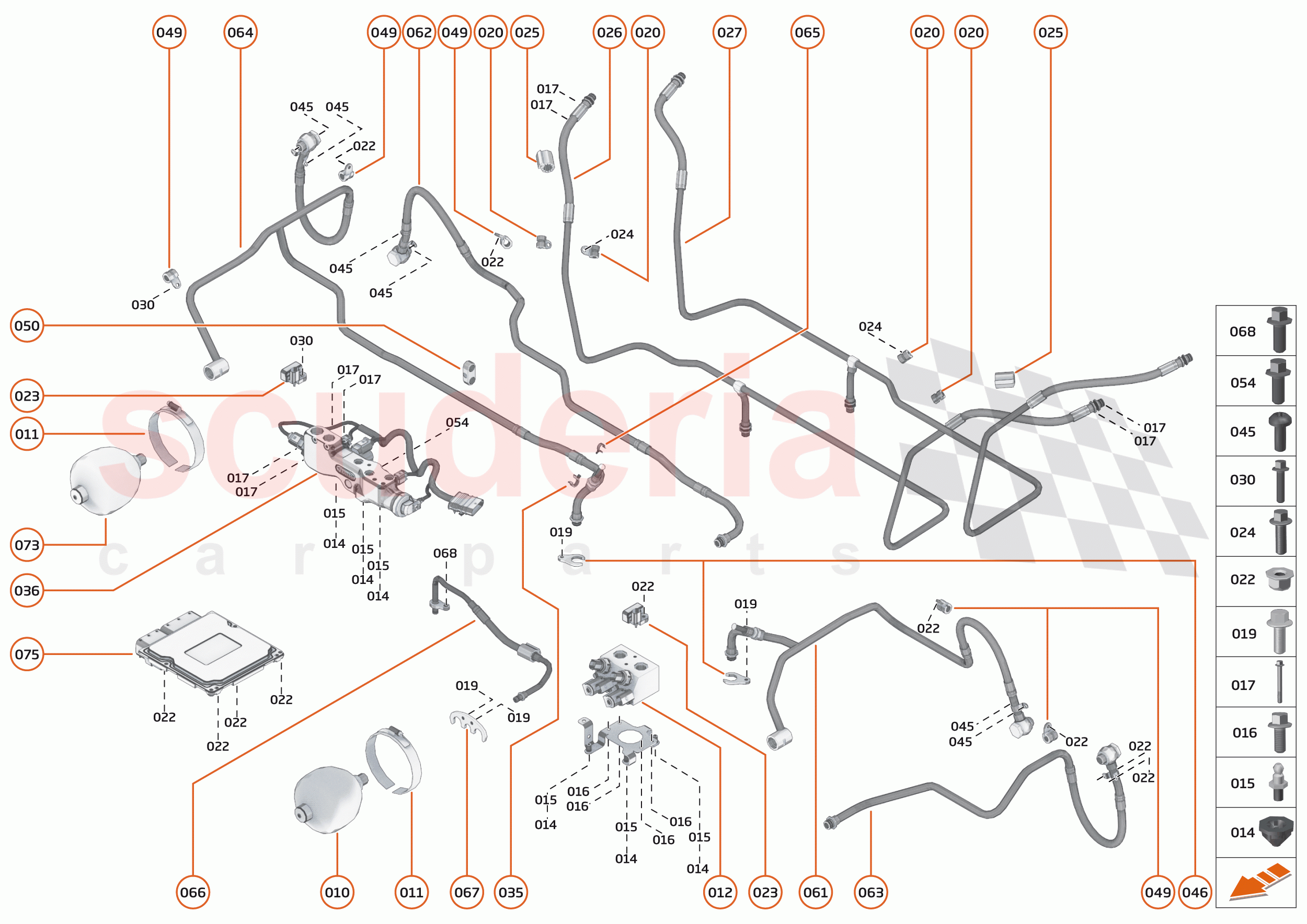 17 - SUSPENSION - 17.8 - SUSPENSION FLUID SYSTEMS - FRONT of McLaren McLaren Senna