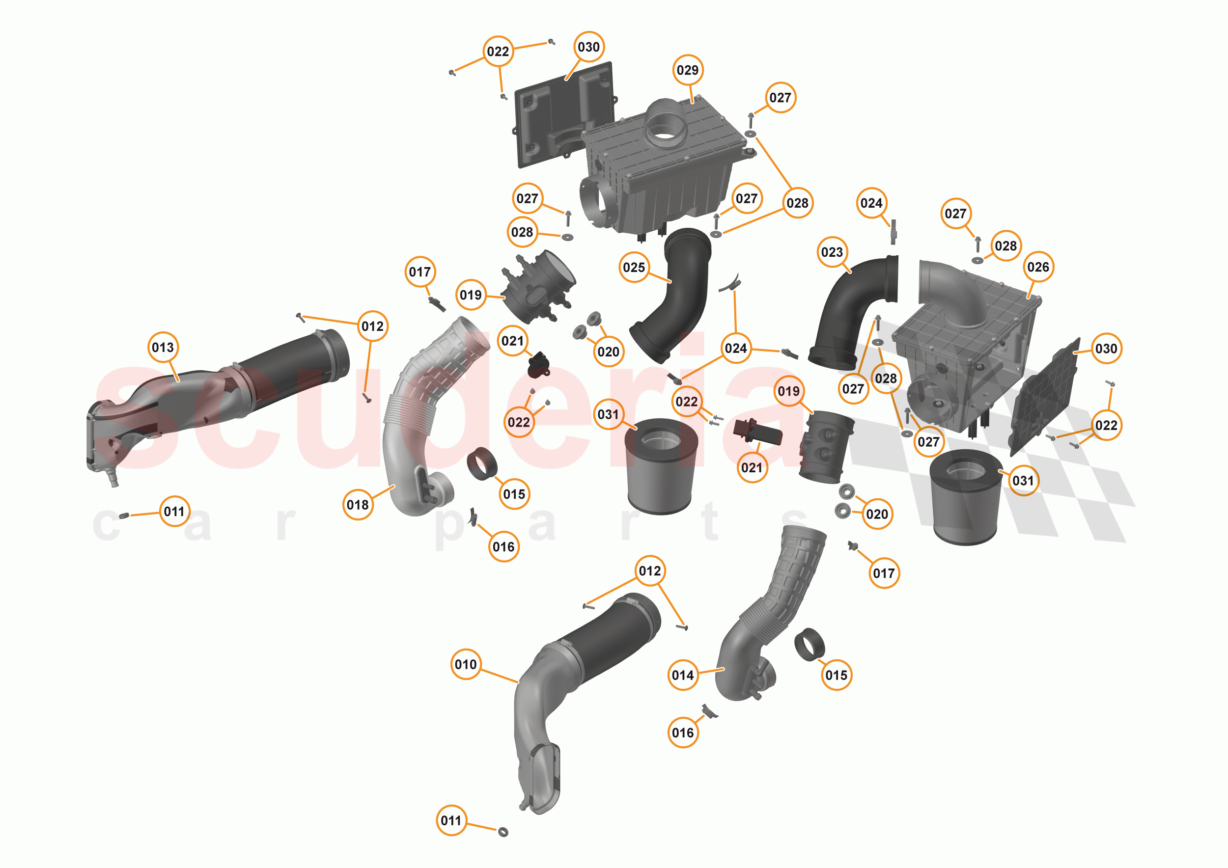 33 - ENGINE AIR SYSTEMS - 33.1 - AIR INTAKE LOW PRESSURE SYSTEM of McLaren McLaren 570S Coupe