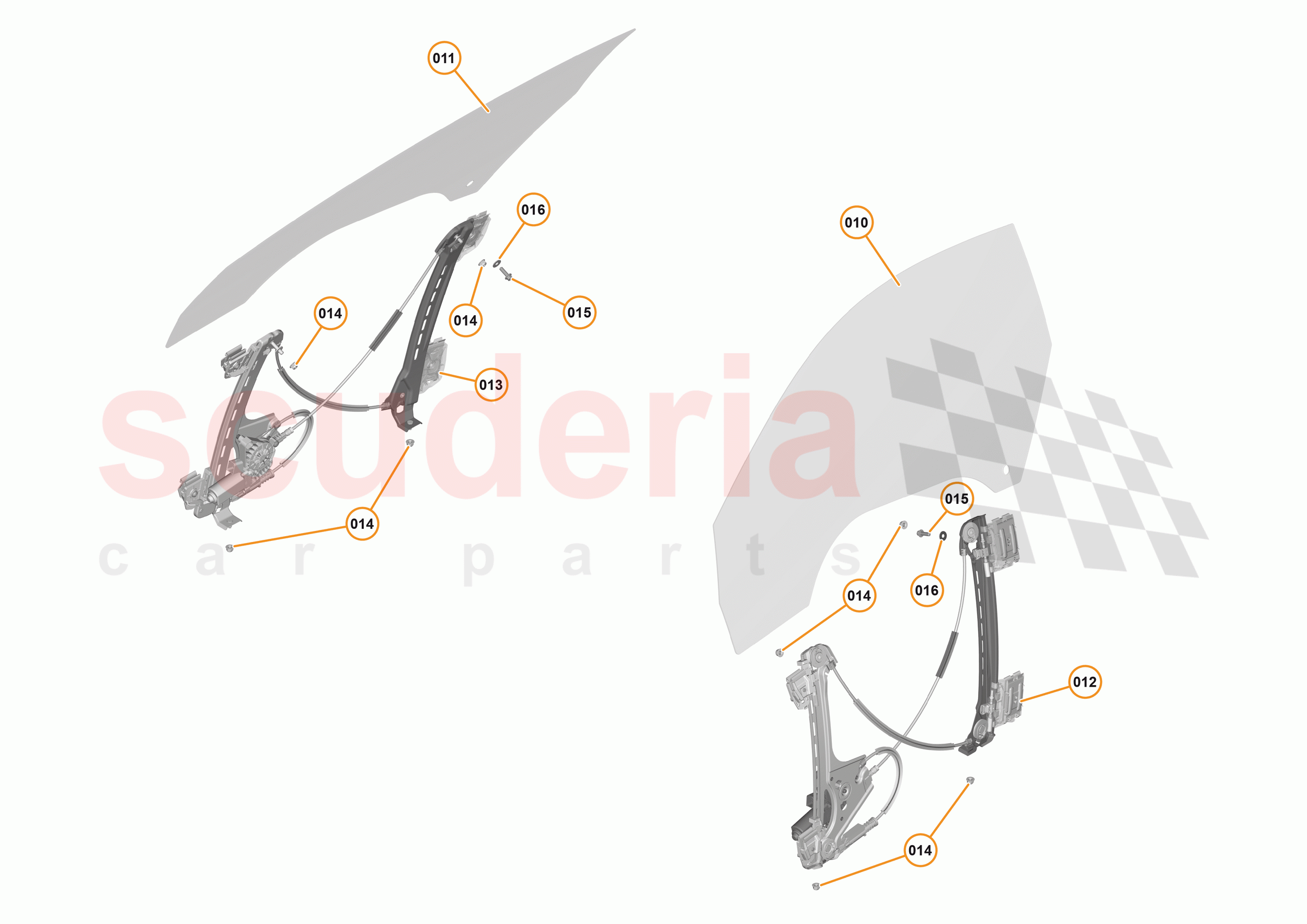 7 - GLAZING - CLOSURES & DYNAMIC - 7.2 - DOOR GLAZING - DYNAMIC of McLaren McLaren 540C Coupe