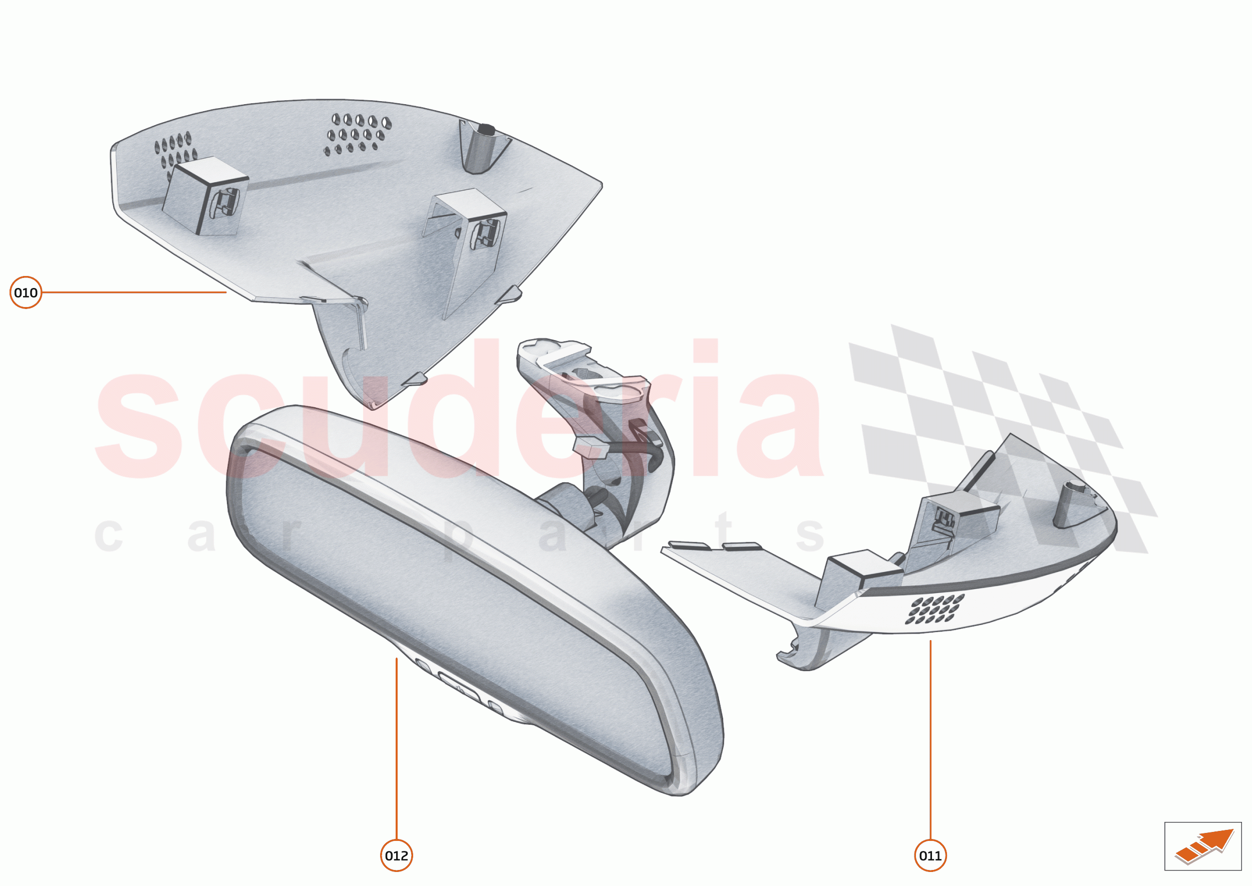 41 - INTERIOR SYSTEMS - 41.4 - DRIVER MIRROR of McLaren McLaren GT
