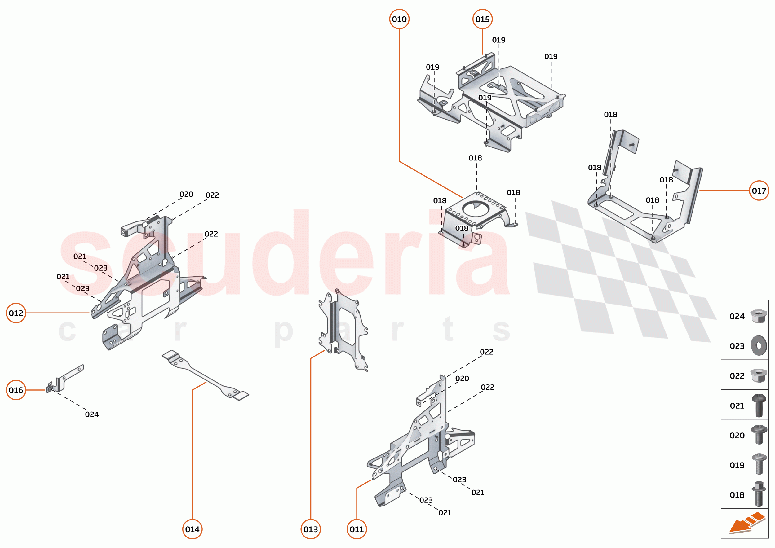 46 - ELECTRICAL HARDWARE - 46.2 - BRACKETS, GROMMETS & FIXINGS of McLaren McLaren 765LT Spider