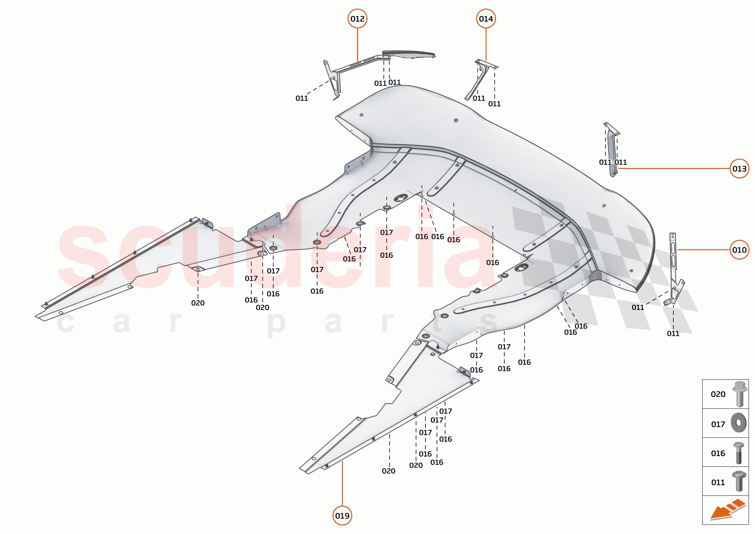 13 - DUCTS, VENTS AND FLOORS - 13.4 - REAR NON-STRUCTURAL FLOORS of McLaren McLaren 720S Spider