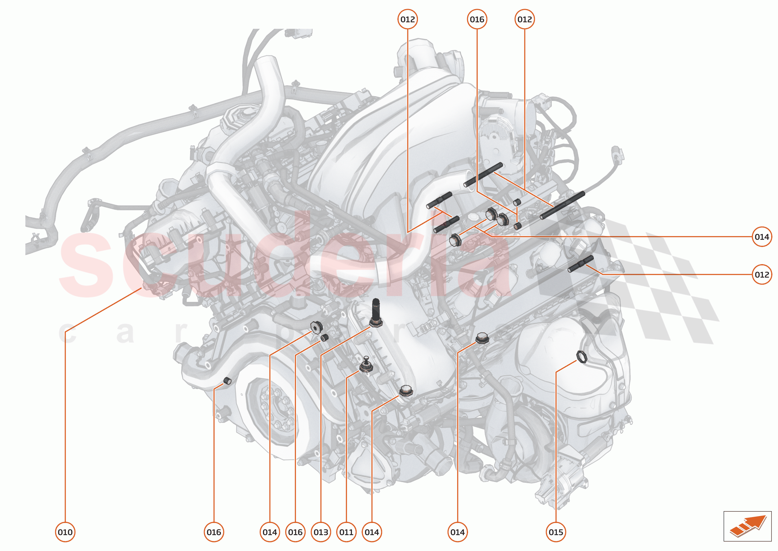 22 - ENGINE - 22.9 - POWER UNIT ASSEMBLY & CYLINDER BLOCK HARDWARE of McLaren McLaren Senna