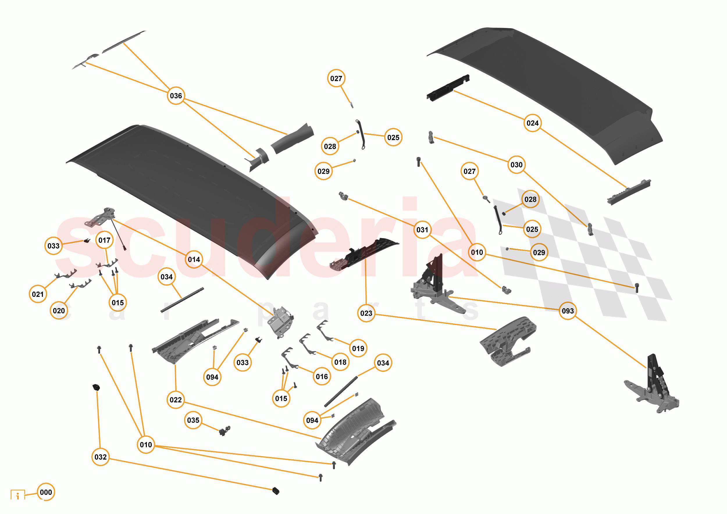 3 - A3 -CLOSURES - 3.10 - 06 - CONVERTIBLE ROOF - RHT of McLaren McLaren 625C Spider