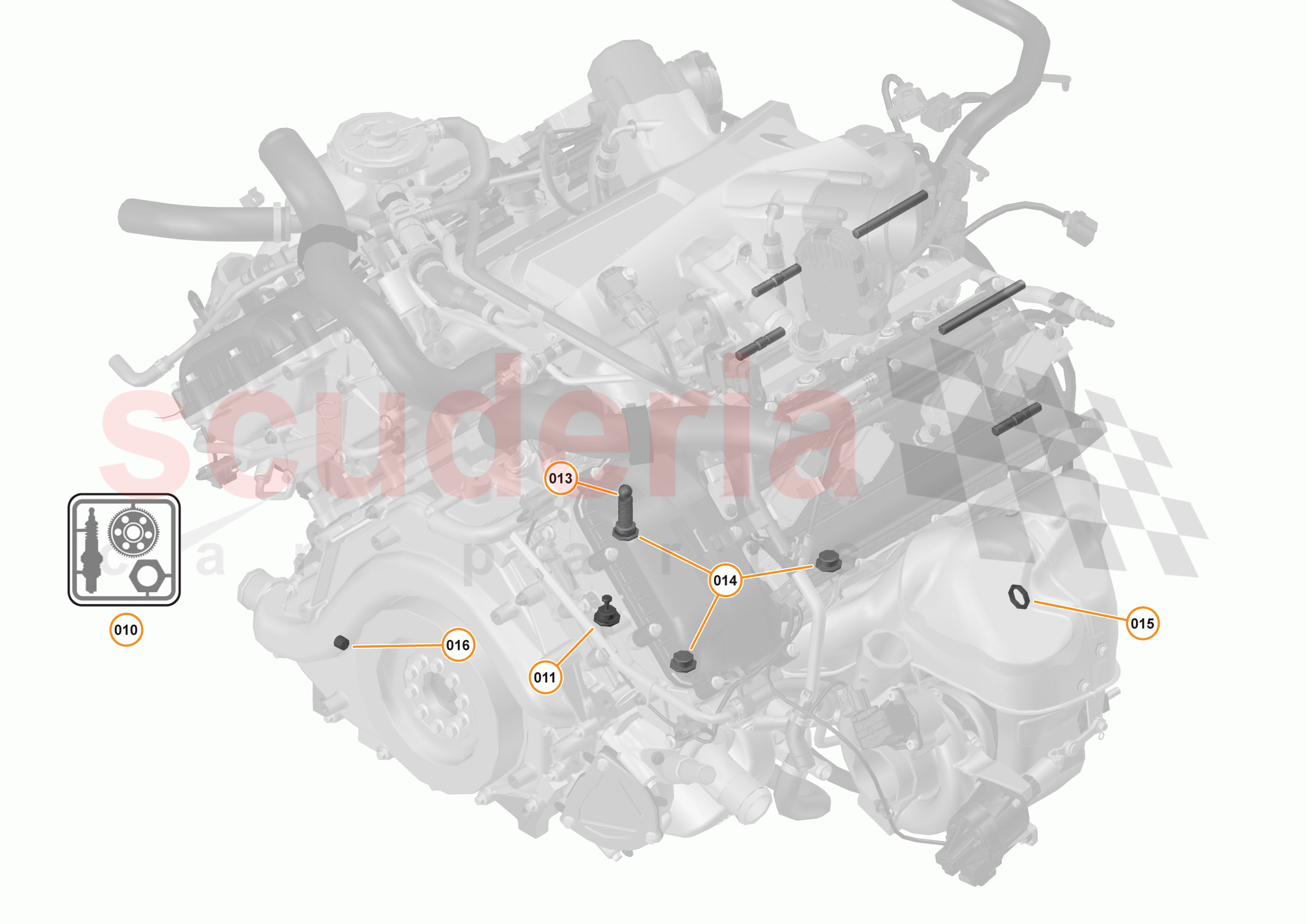 34 - ENGINE - 34.9 - POWER UNIT ASSEMBLY & CYLINDER BLOCK HARDWARE of McLaren McLaren 720S Coupe