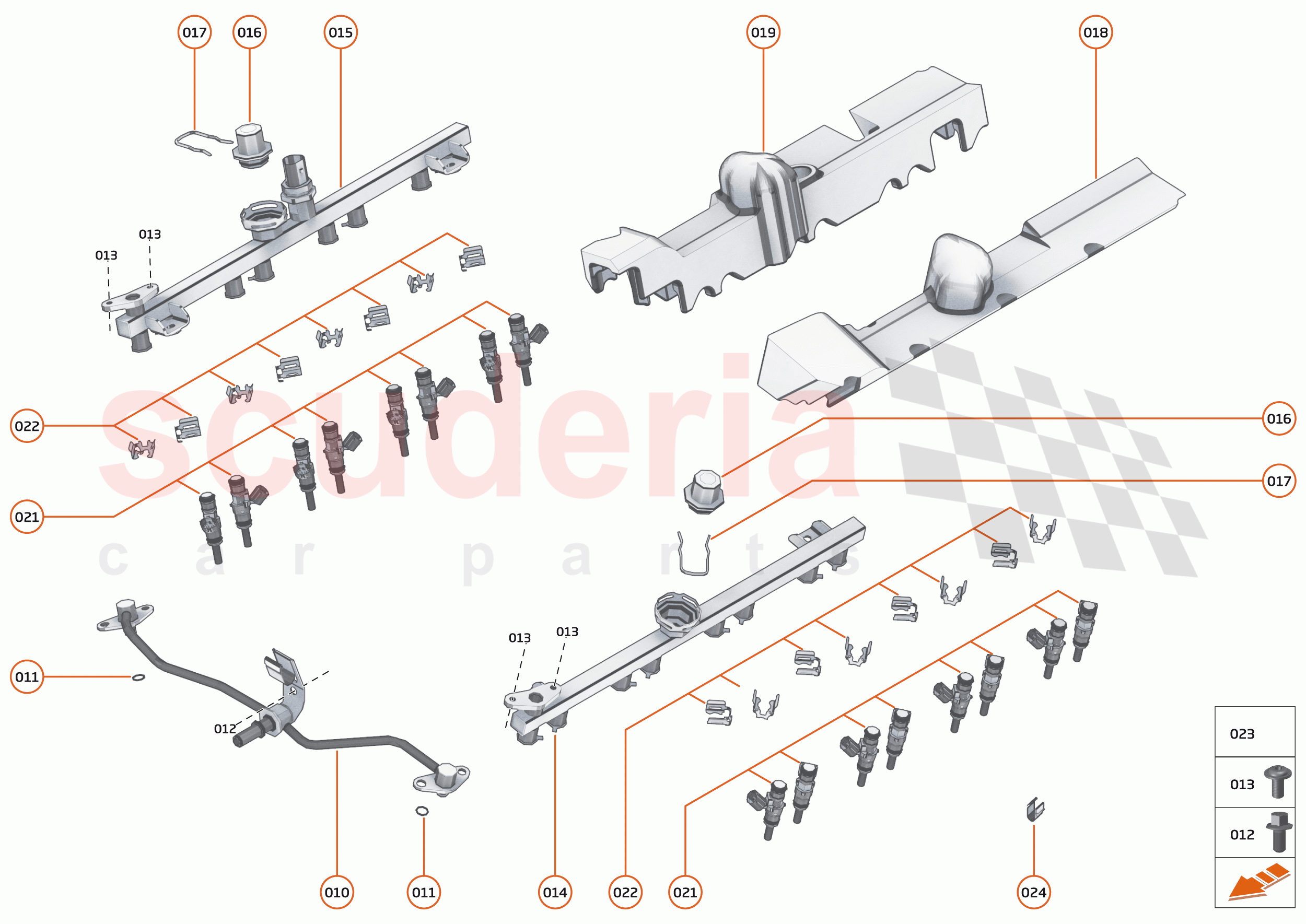 22 - ENGINE - 22.6 - FUEL RAIL & INJECTORS  of McLaren McLaren Senna