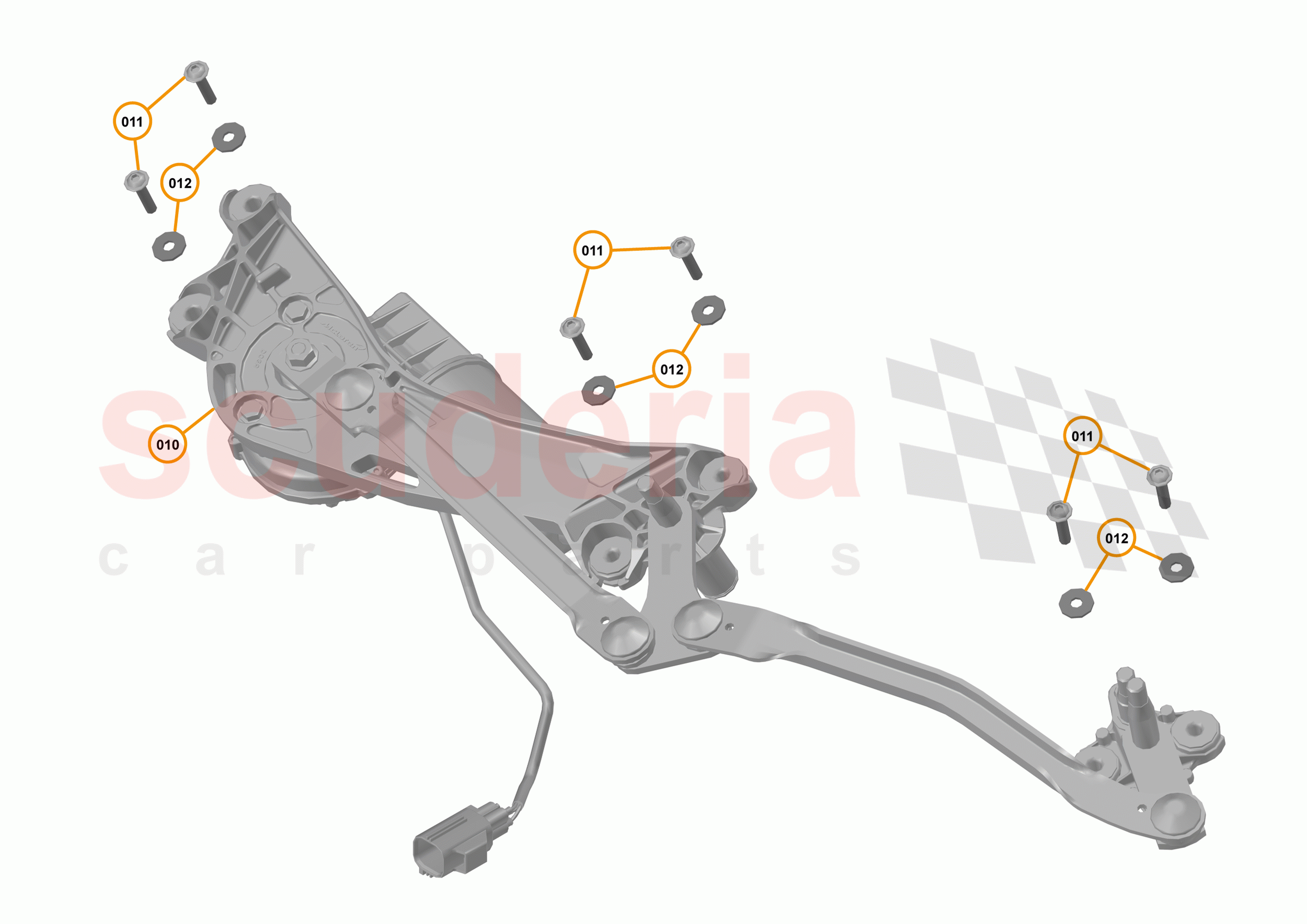 13 - WIPERS & WASHER SYSTEM - 13.3 - WINDSCREEN WIPER LINKAGE of McLaren McLaren 720S Coupe