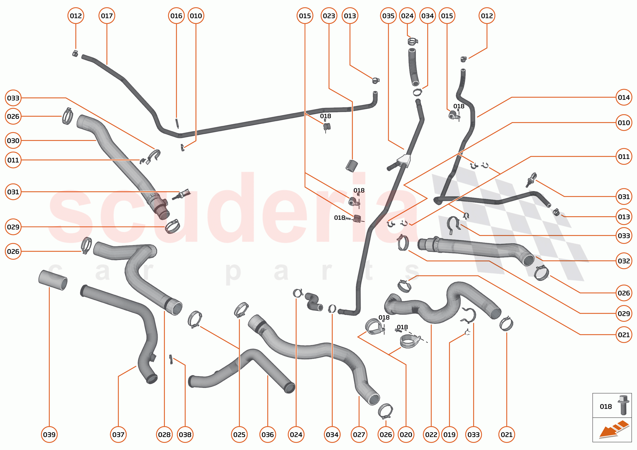 28 - COOLING - HIGH TEMP - 28.1 - HIGH TEMPERATURE CIRCUIT & PIPES of McLaren McLaren 620R