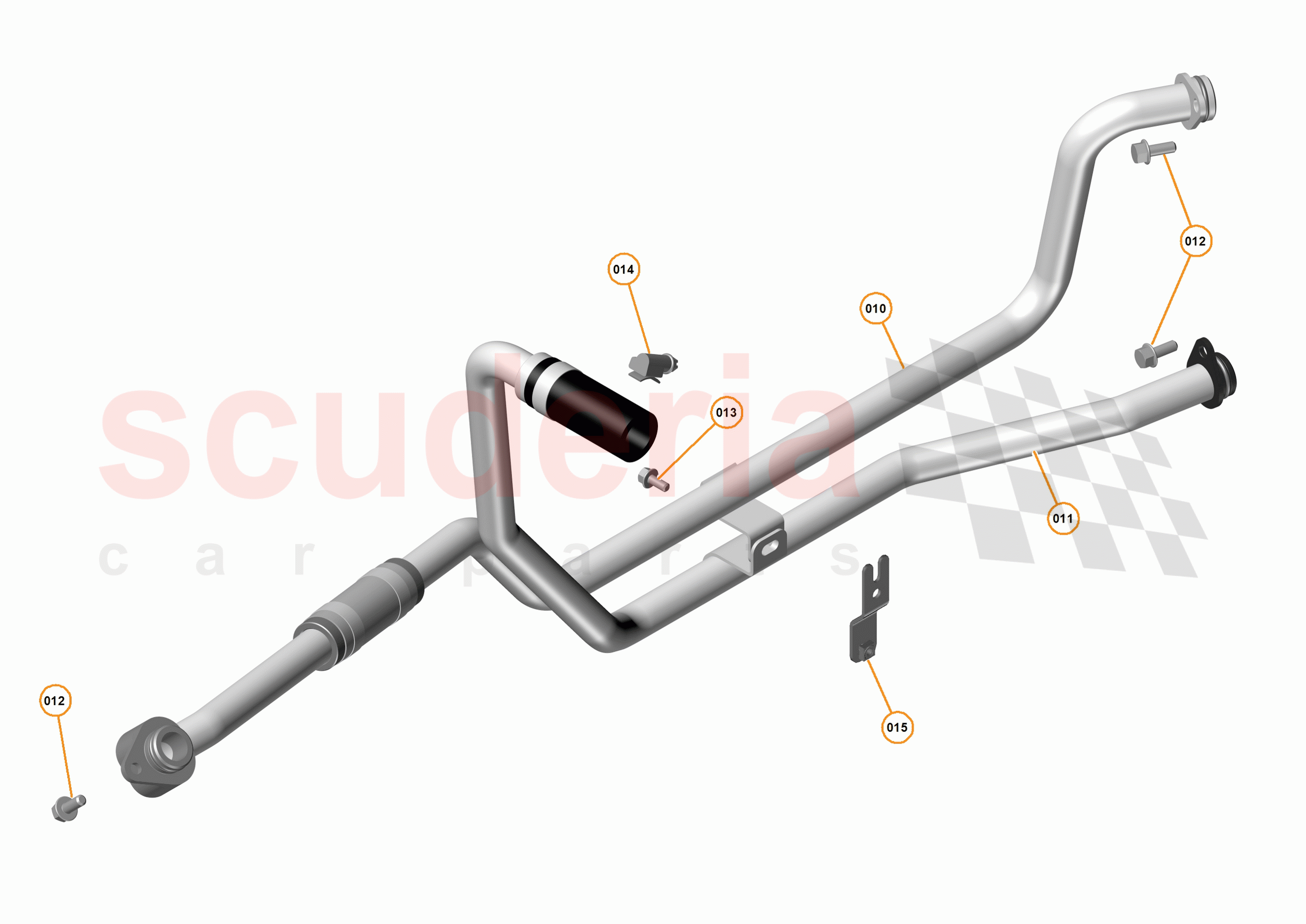 39 - TRANSMISSION COOLING SYSTEMS - 39.1 - TRANSMISSION OIL COOLER FEED AND RETURN PIPES of McLaren McLaren P1 Coupe
