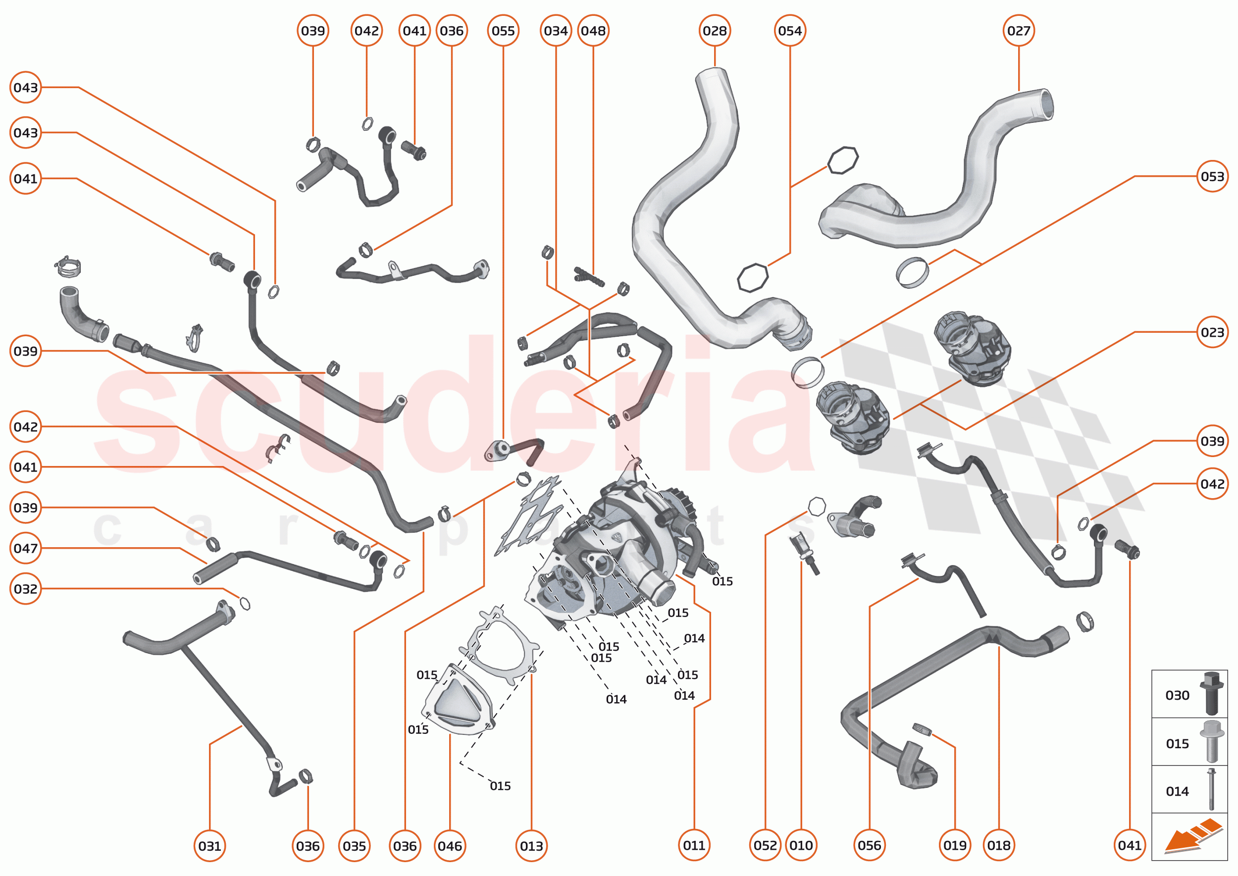 21 - ENGINE - 21.11 - ENGINE WATER PUMP & WATER CIRCUIT of McLaren McLaren Elva