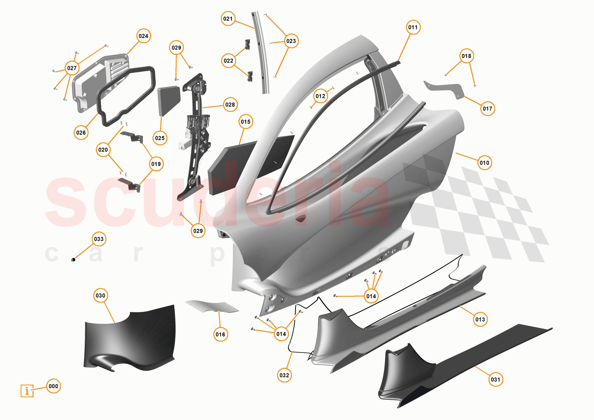 5 - CLOSURES - 5.4 - DOORS STRUCTURE of McLaren McLaren P1 Coupe