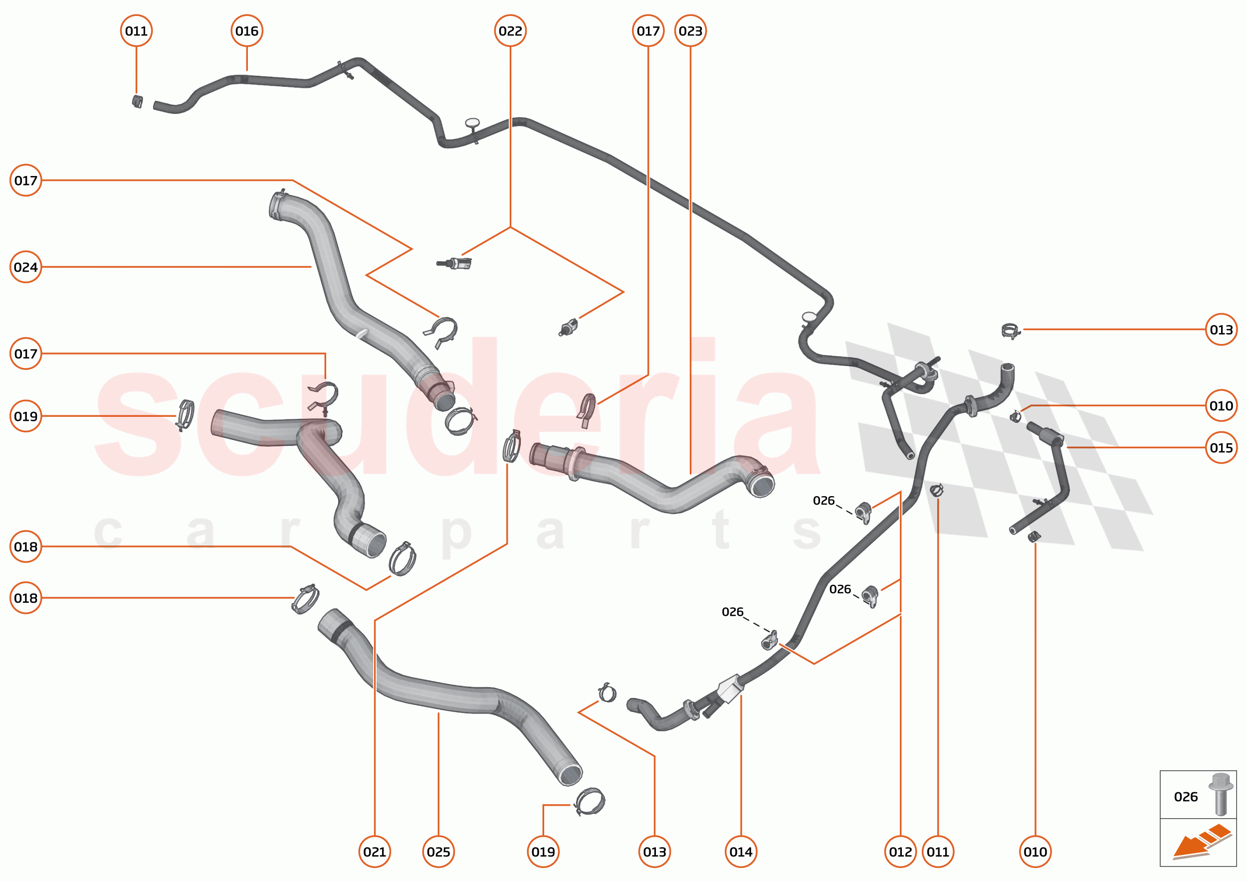 29 - COOLING - HIGH TEMP - 29.1 - HIGH TEMPERATURE CIRCUIT & PIPES of McLaren McLaren 720S Spider