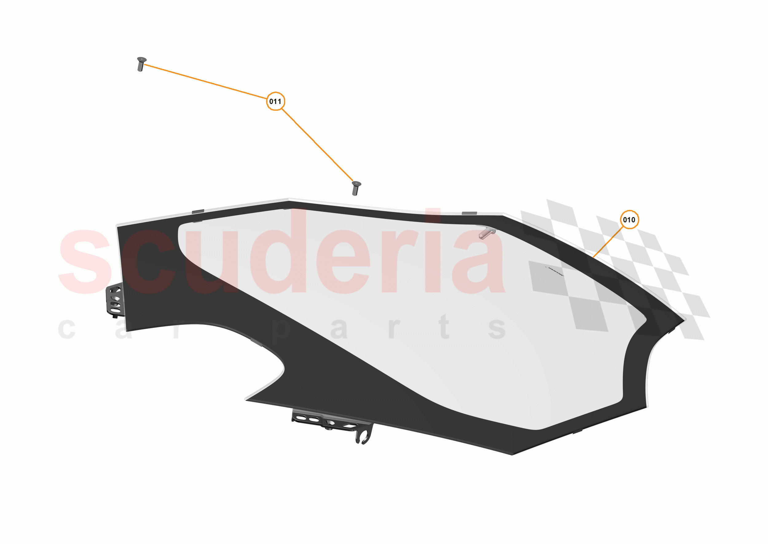 7 - GLAZING - CLOSURES AND DYNAMIC - 7.2 - TAILGATE/ENGINE COVER GLAZING-FIXED of McLaren McLaren P1 Coupe