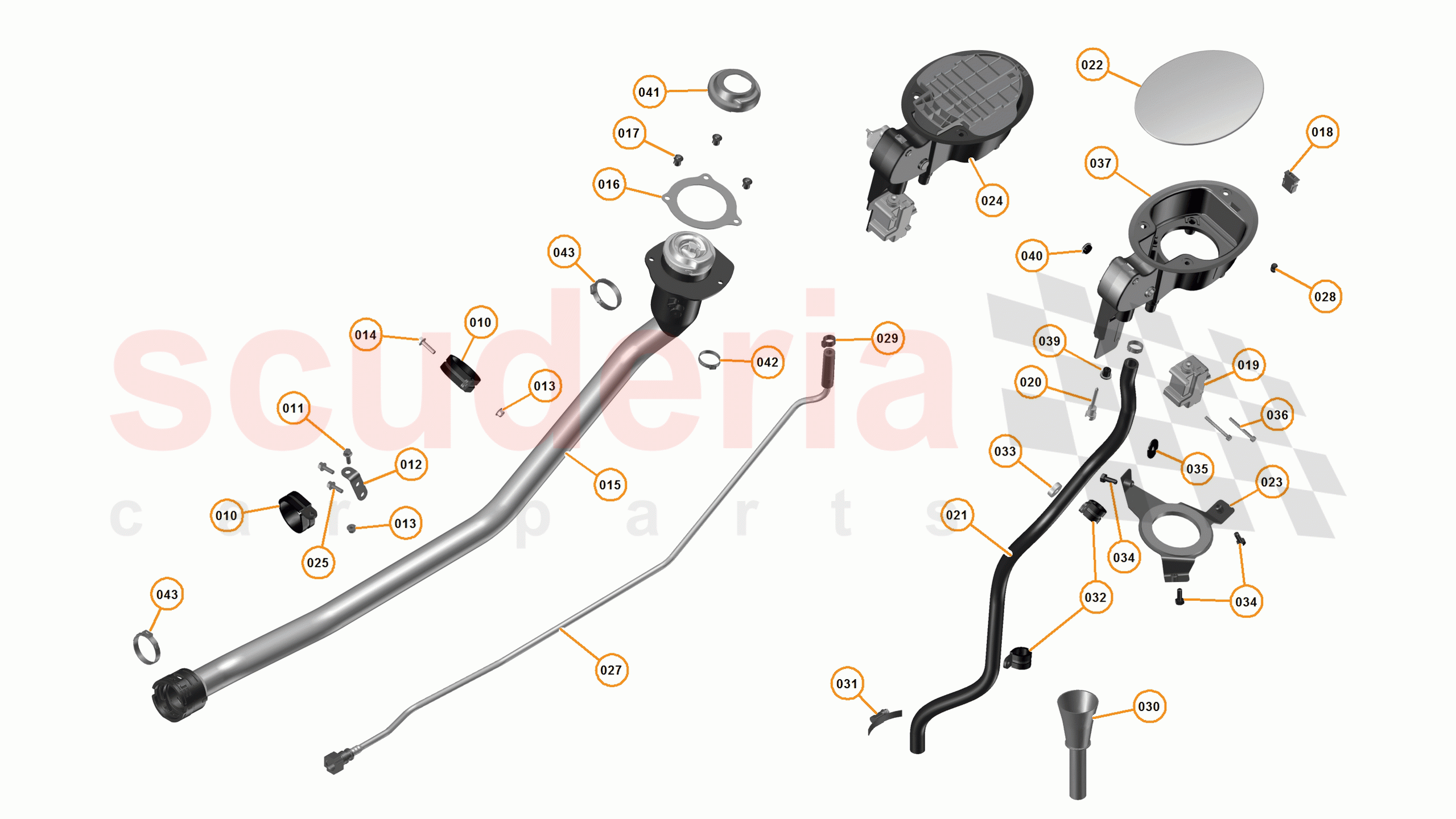 13 - K1 - FUEL SYSTEM - 13.4 - 03 - FUEL FILLER NECK of McLaren McLaren 12C Coupe